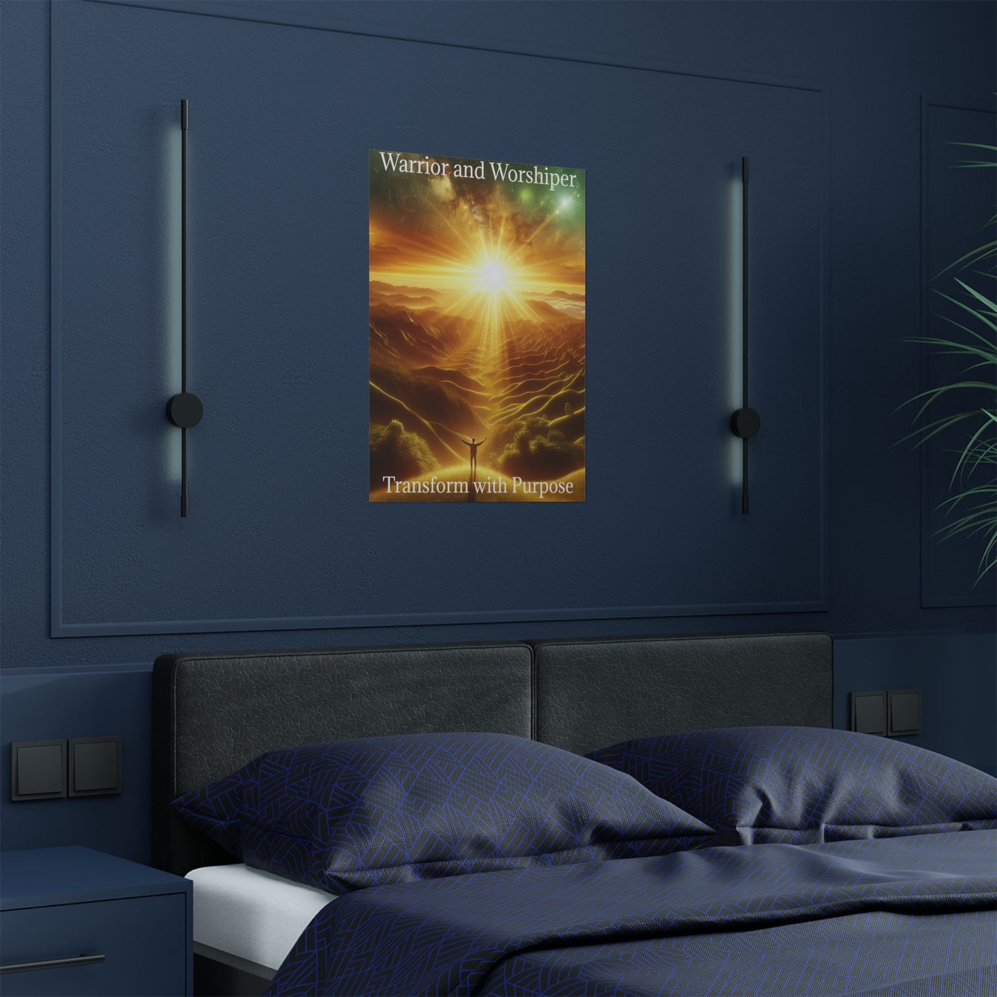 Inspiring Satin Poster - 'Warrior and Worshipper: Transform with Purpose'