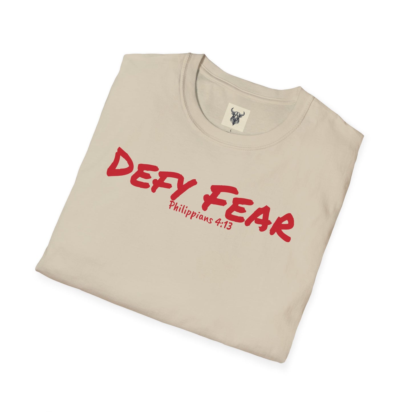 Inspirational Unisex Softstyle T-Shirt - "Defy Fear" Design