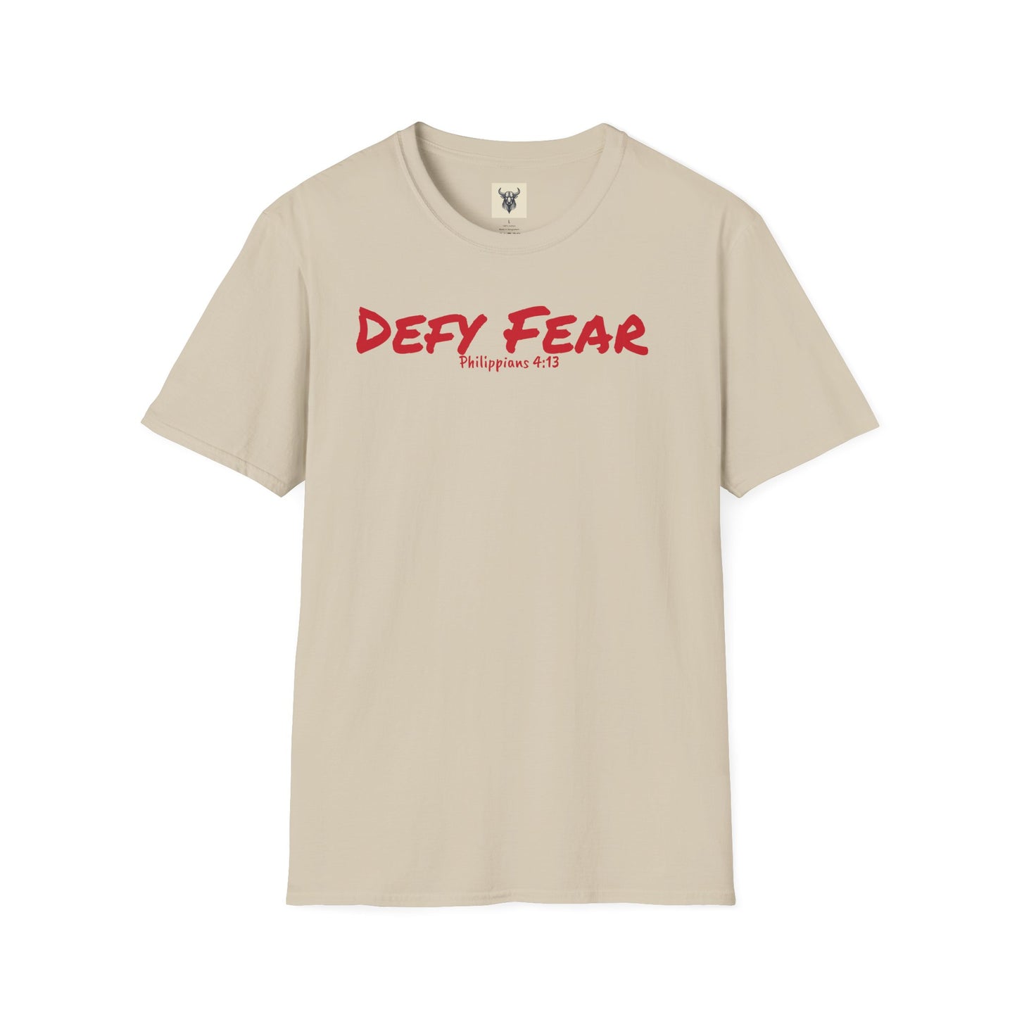 Inspirational Unisex Softstyle T-Shirt - "Defy Fear" Design