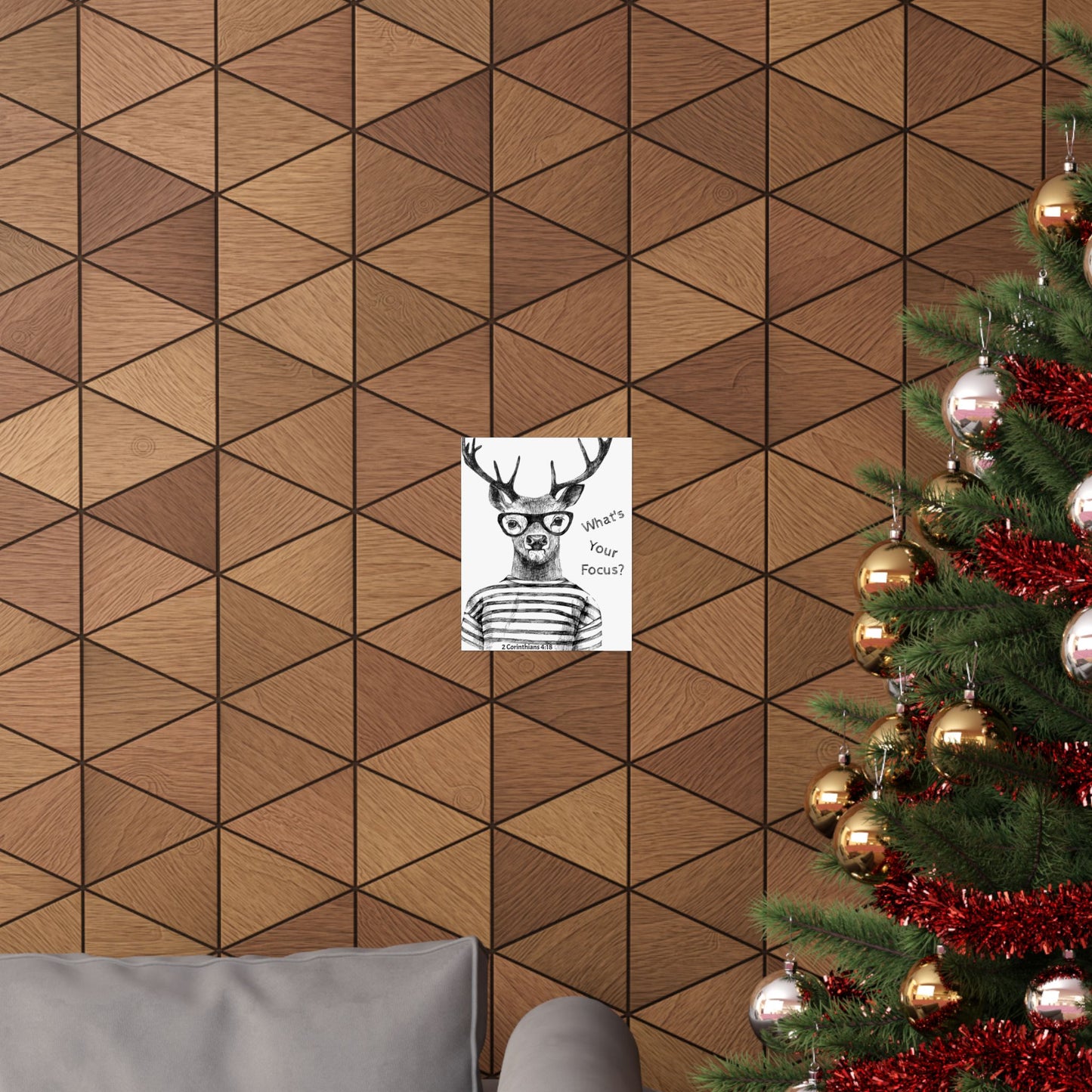 Inspiring Matte Vertical Poster - "What's Your Focus?" with Deer Design