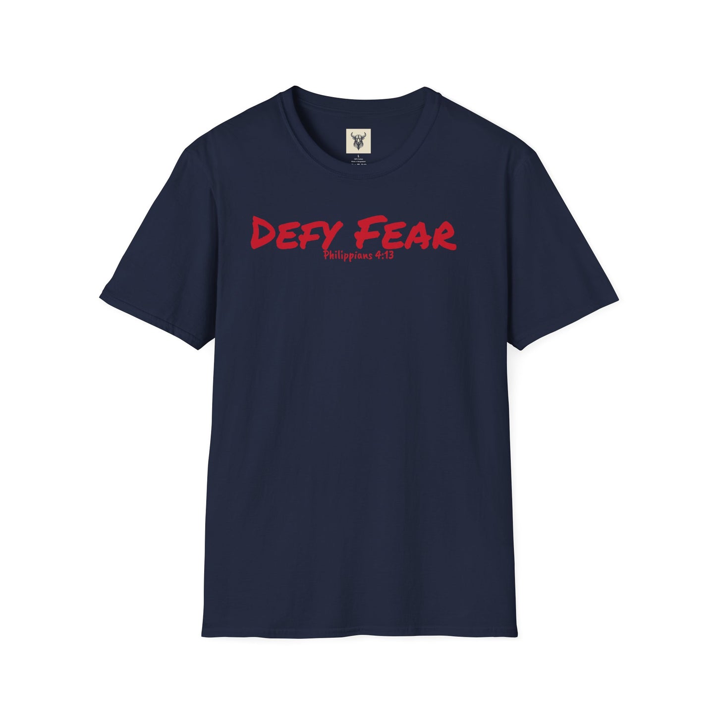 Inspirational Unisex Softstyle T-Shirt - "Defy Fear" Design