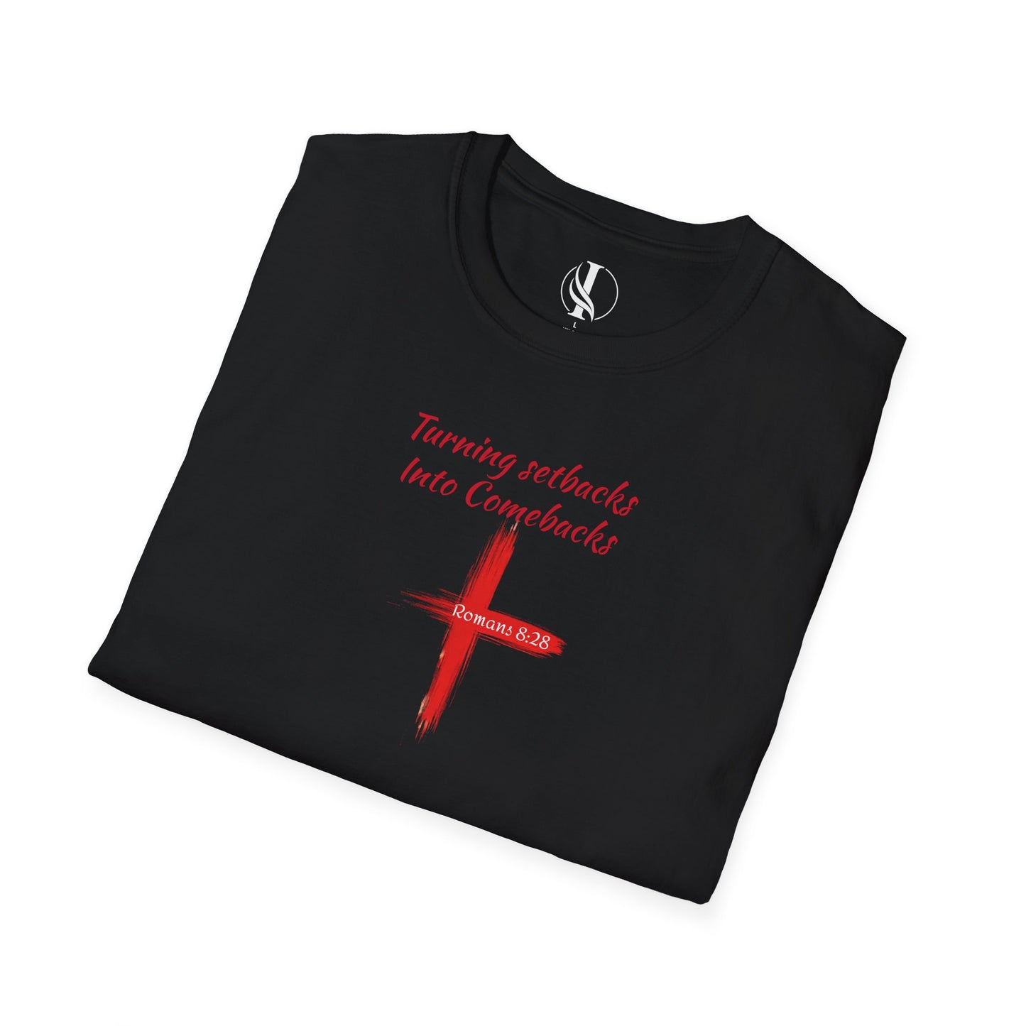 Inspirational Unisex Softstyle T-Shirt - 'Turning Setbacks into Comebacks'