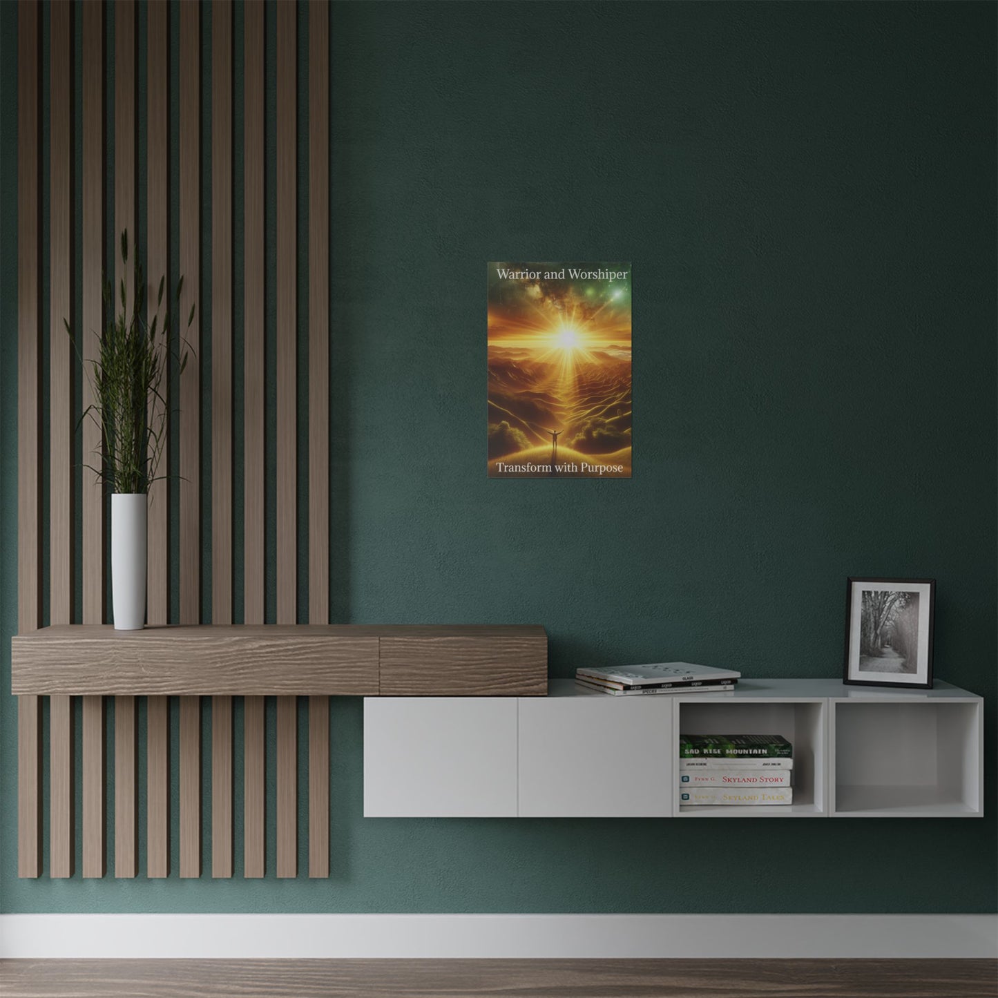 Inspiring Satin Poster - 'Warrior and Worshipper: Transform with Purpose'