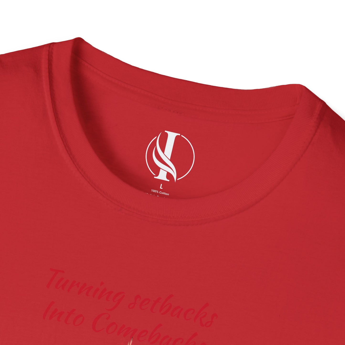 Inspirational Unisex Softstyle T-Shirt - 'Turning Setbacks into Comebacks'