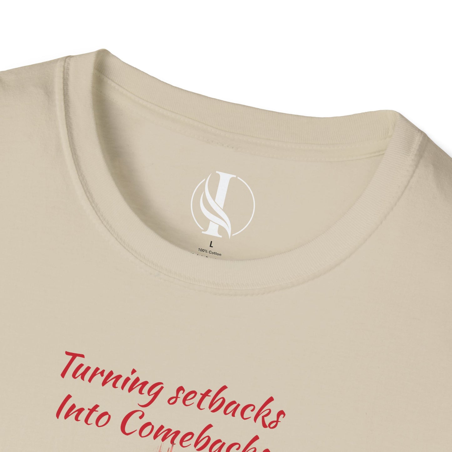 Inspirational Unisex Softstyle T-Shirt - 'Turning Setbacks into Comebacks'