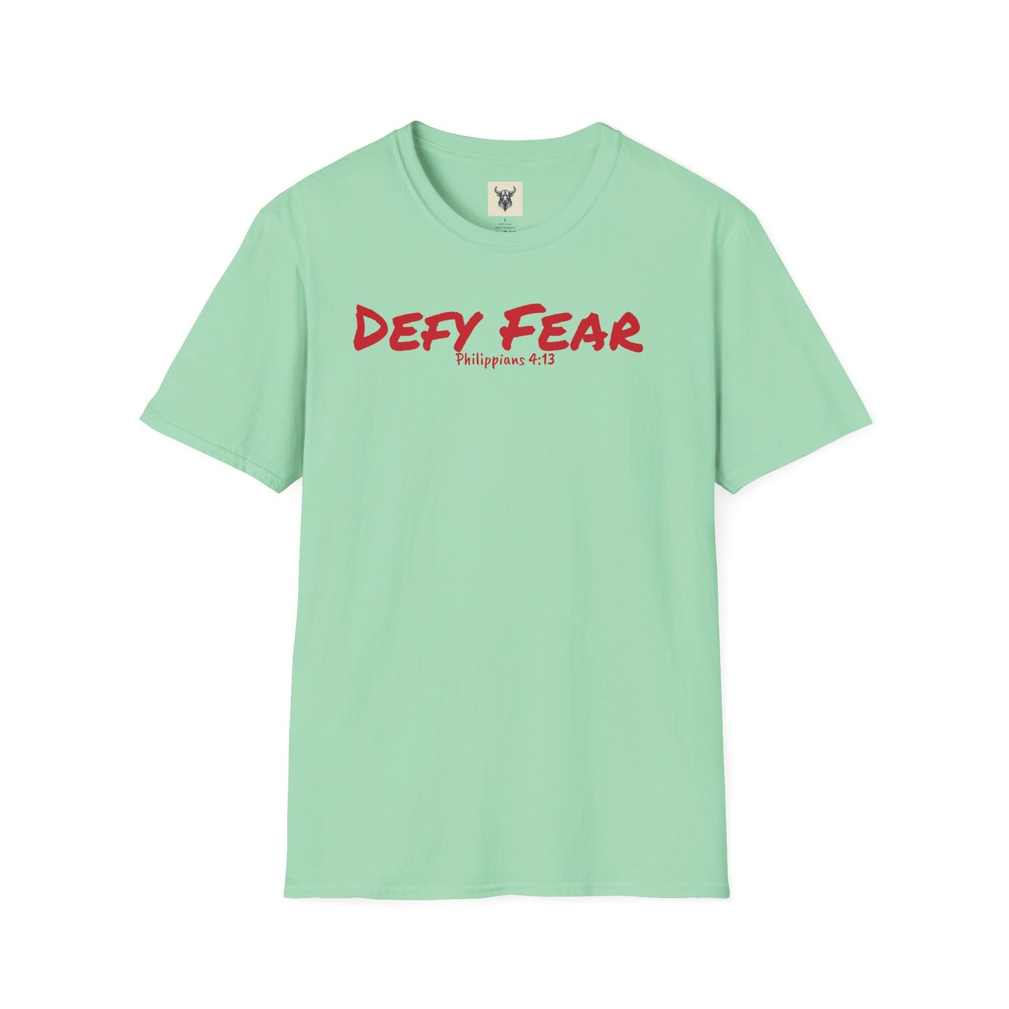 Inspirational Unisex Softstyle T-Shirt - "Defy Fear" Design