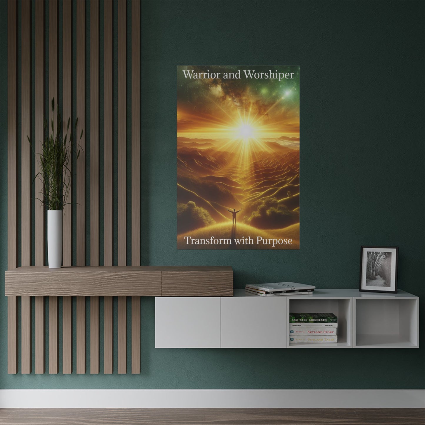 Inspiring Satin Poster - 'Warrior and Worshipper: Transform with Purpose'