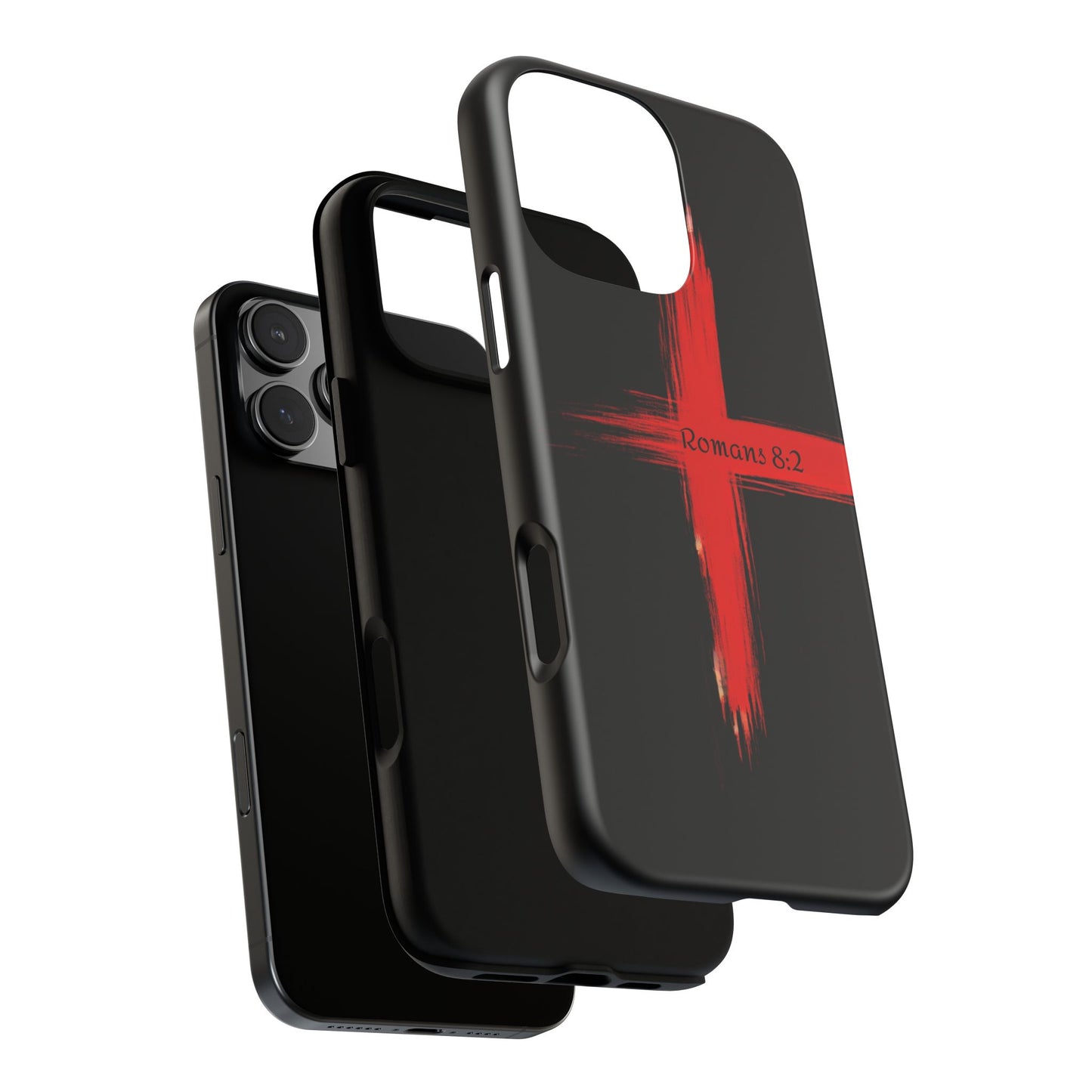 Christianity-Inspired Tough Phone Case, Gift for Brother or Sister, Stylish Religious Phone Cover, Cross Design, Romans 8:2, Unique [...]