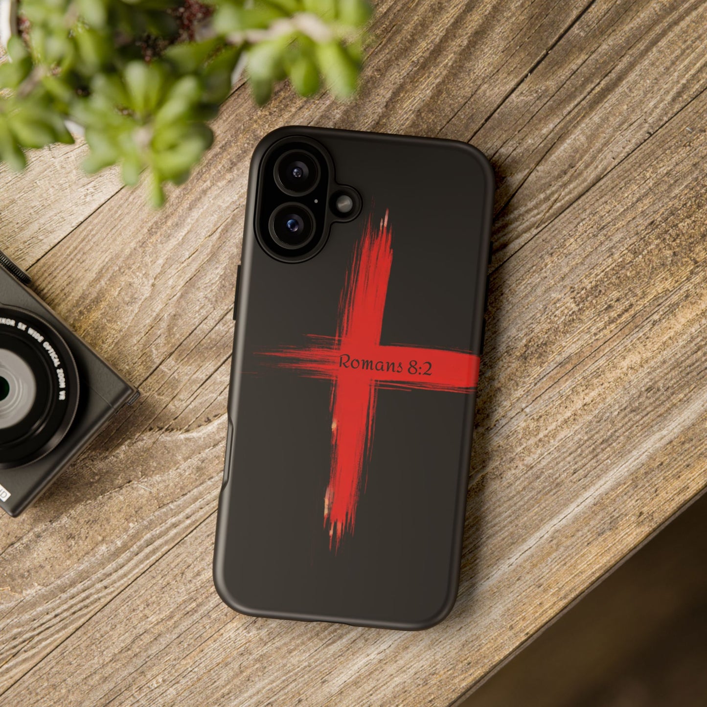 Christianity-Inspired Tough Phone Case, Gift for Brother or Sister, Stylish Religious Phone Cover, Cross Design, Romans 8:2, Unique [...]