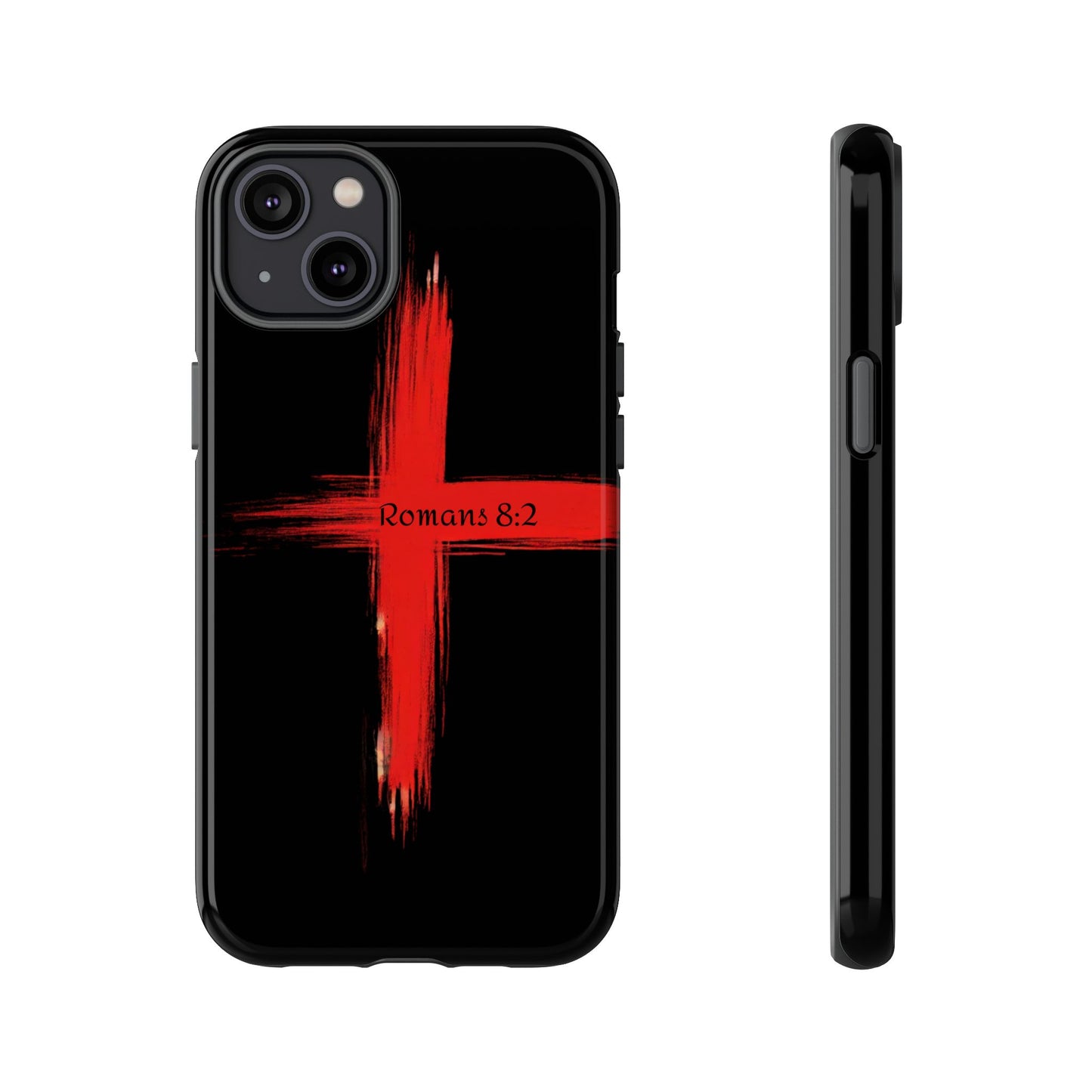 Christianity-Inspired Tough Phone Case, Gift for Brother or Sister, Stylish Religious Phone Cover, Cross Design, Romans 8:2, Unique [...]