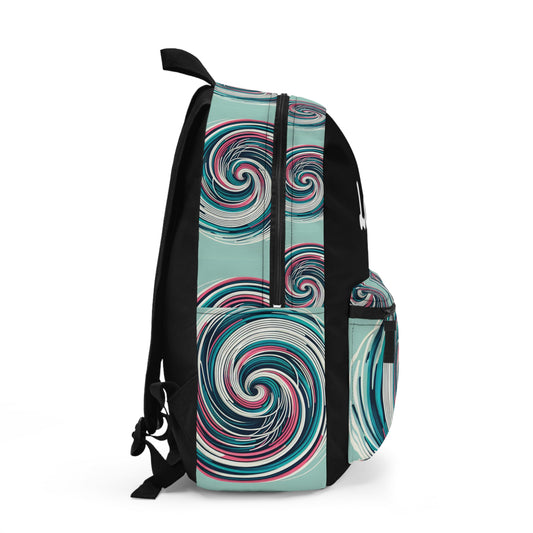 Spiral Patterned Backpack - Artistic School Bag, Trendy Travel Pack, Stylish Gym Bag, Unique Gift for Students and Artists