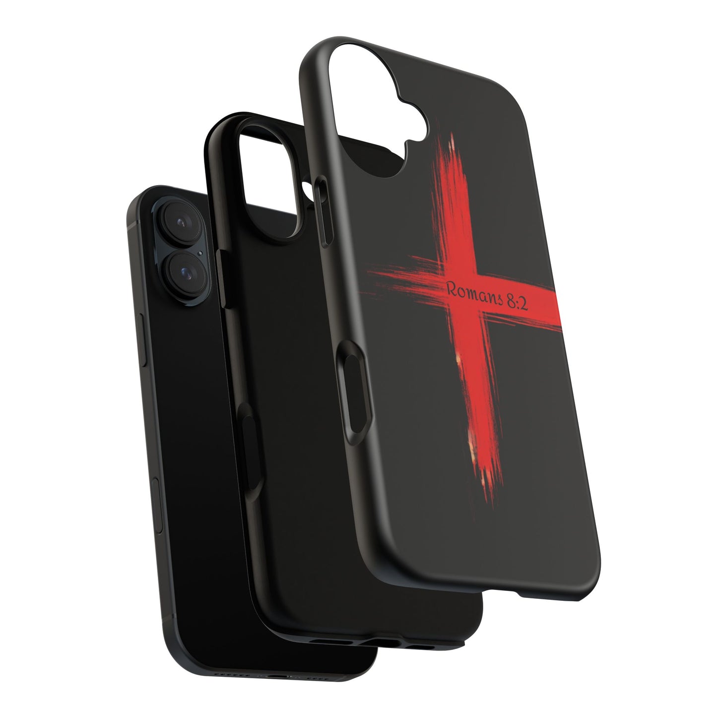 Christianity-Inspired Tough Phone Case, Gift for Brother or Sister, Stylish Religious Phone Cover, Cross Design, Romans 8:2, Unique [...]