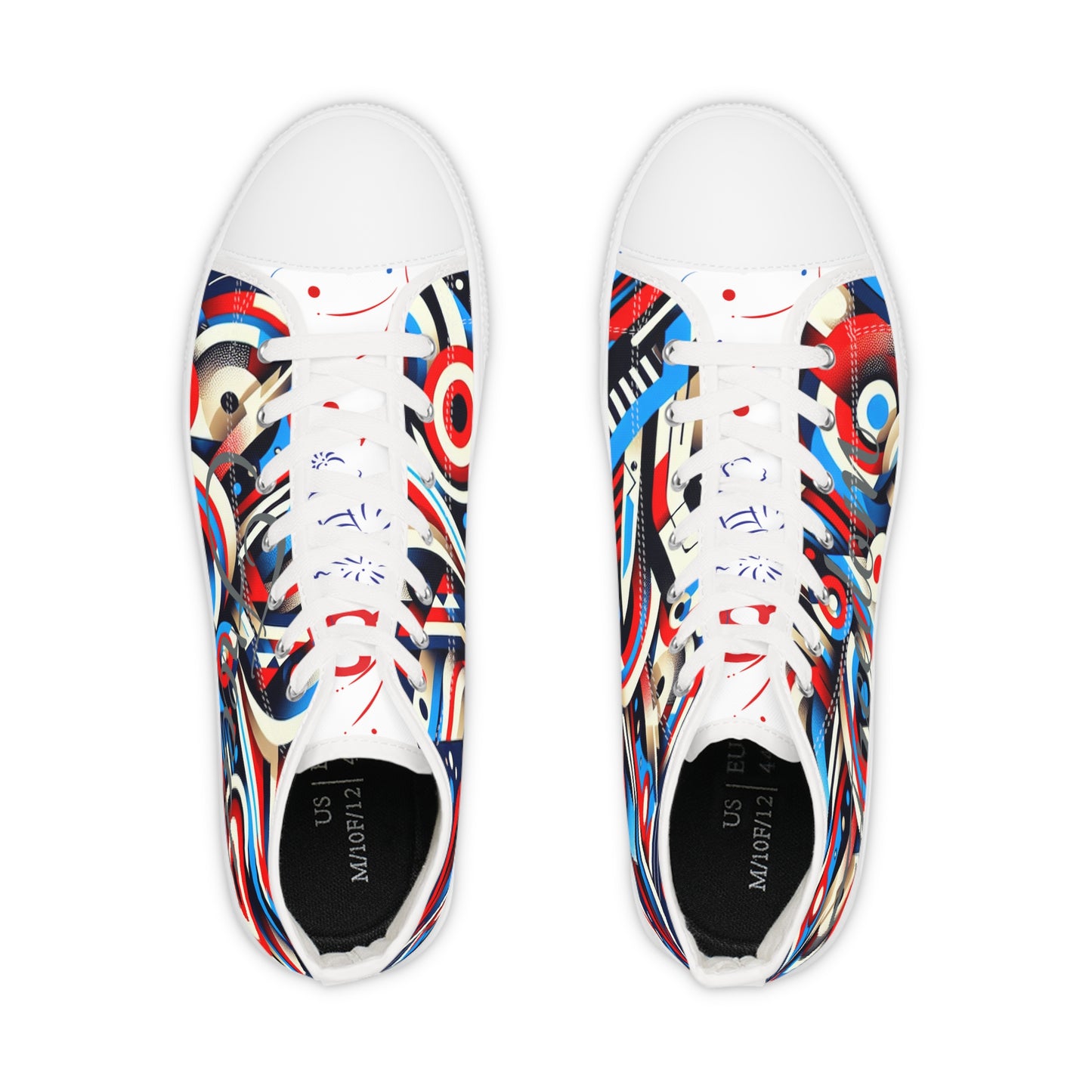 Vibrant Men's High Top Sneakers | Stylish Footwear for Casual Outings, Festivals, Holidays, Gift Ideas, Comfortable Everyday Wear