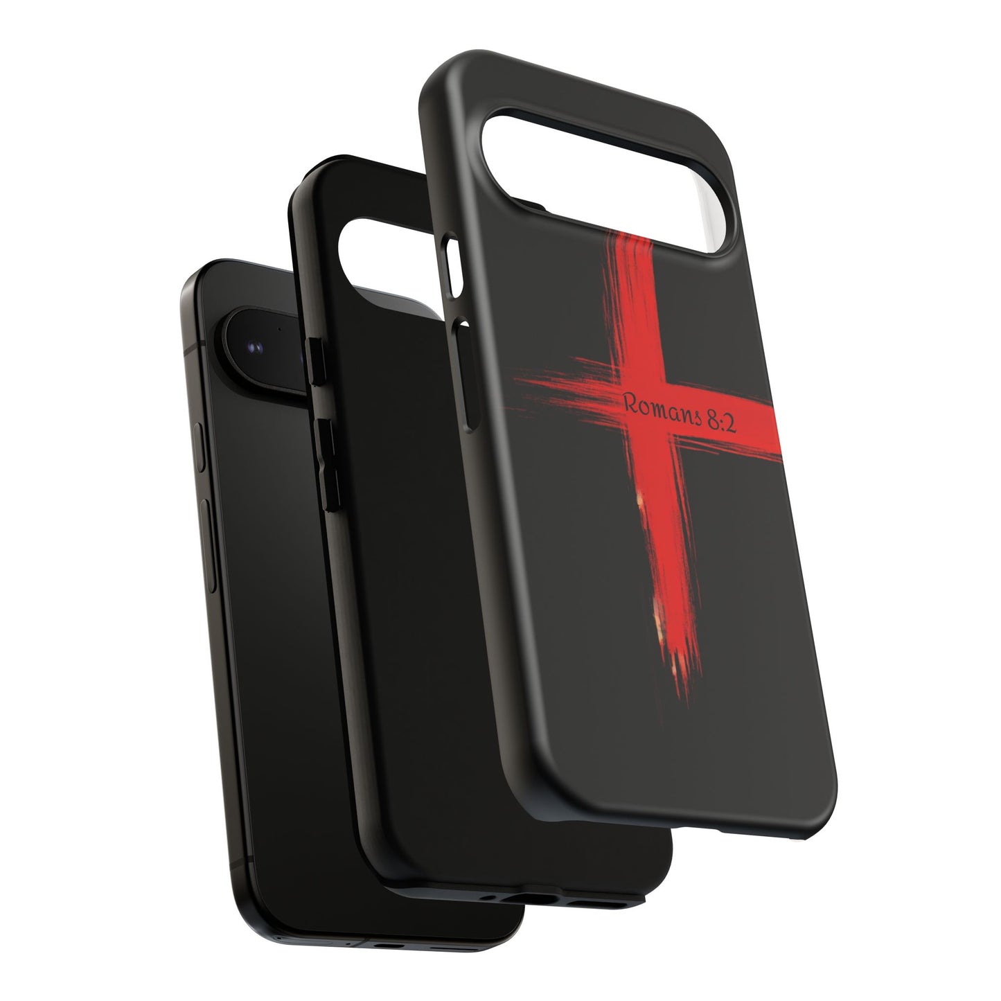 Christianity-Inspired Tough Phone Case, Gift for Brother or Sister, Stylish Religious Phone Cover, Cross Design, Romans 8:2, Unique [...]