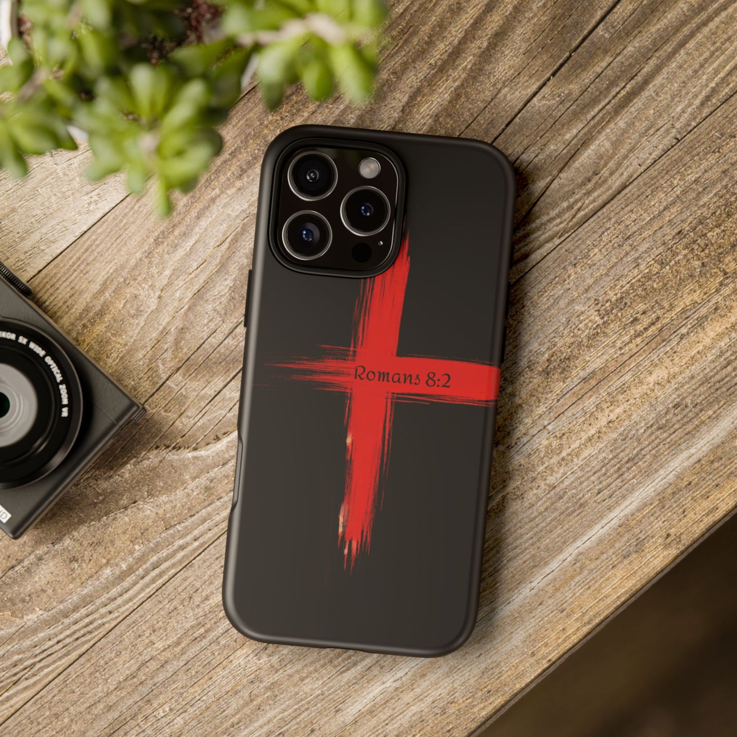 Christianity-Inspired Tough Phone Case, Gift for Brother or Sister, Stylish Religious Phone Cover, Cross Design, Romans 8:2, Unique [...]