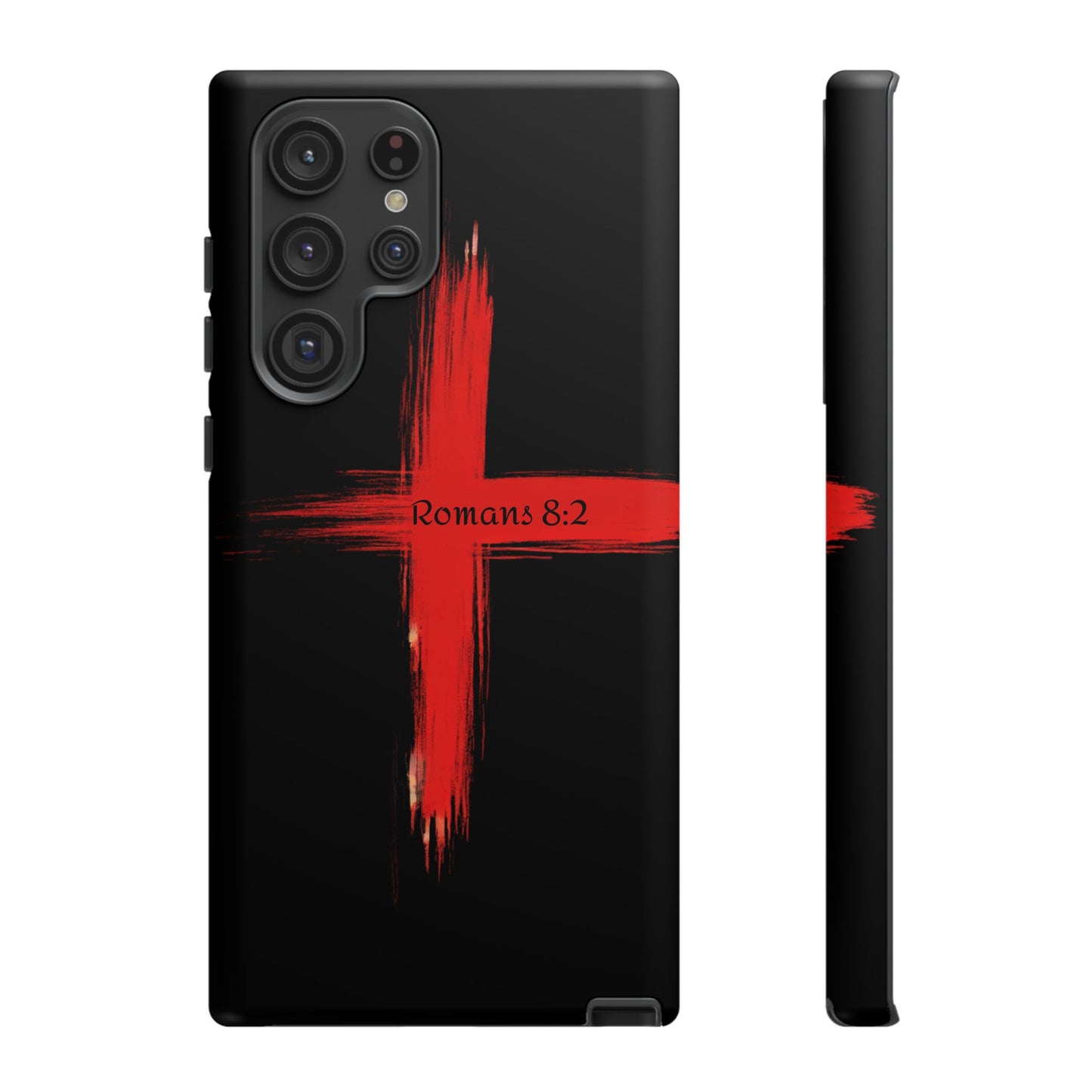 Christianity-Inspired Tough Phone Case, Gift for Brother or Sister, Stylish Religious Phone Cover, Cross Design, Romans 8:2, Unique [...]