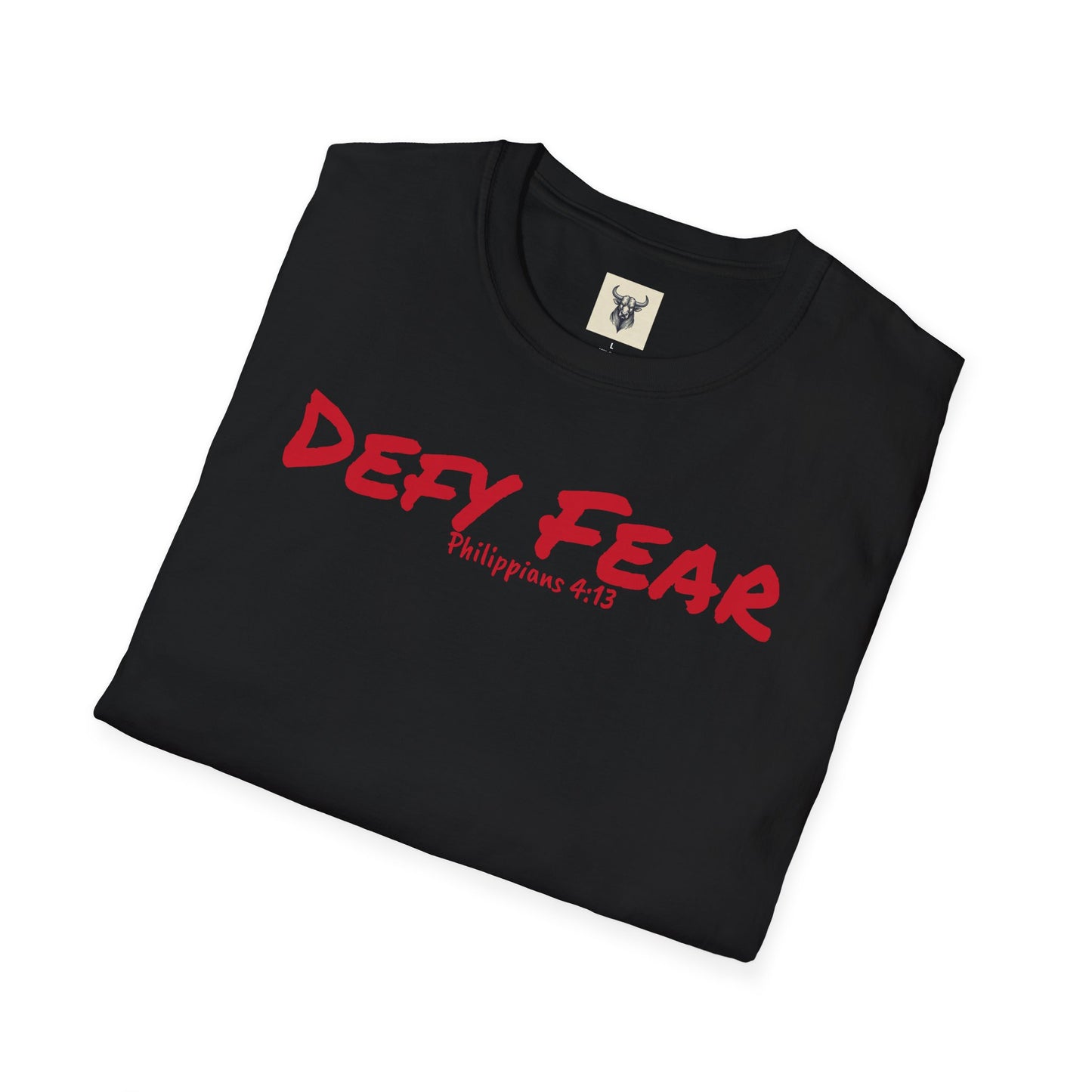 Inspirational Unisex Softstyle T-Shirt - "Defy Fear" Design