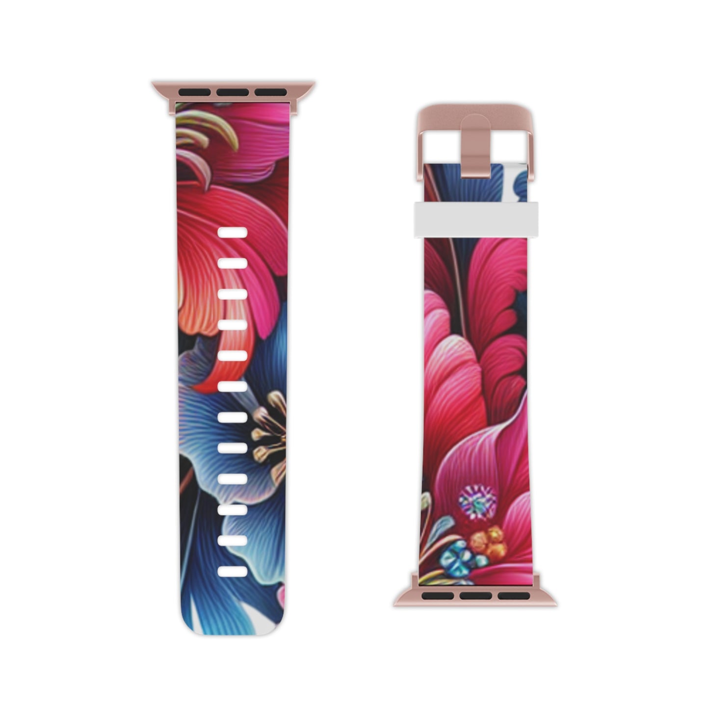 Floral Watch Band for Apple Watch | Vibrant Design, Women’s Accessory, Gift Idea for Her, Fitness Tracker Bracelet, Spring Style