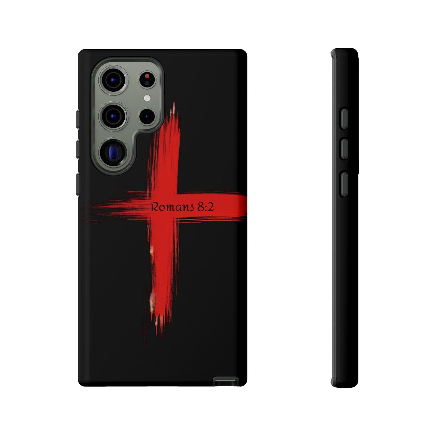 Christianity-Inspired Tough Phone Case, Gift for Brother or Sister, Stylish Religious Phone Cover, Cross Design, Romans 8:2, Unique [...]