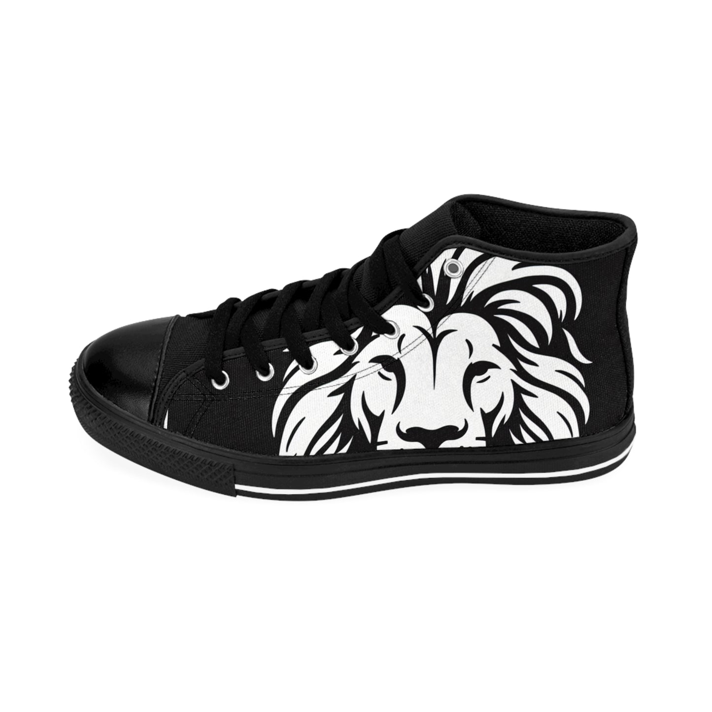 Men's Classic Sneakers with Majestic Lion Design - Stylish & Bold Footwear