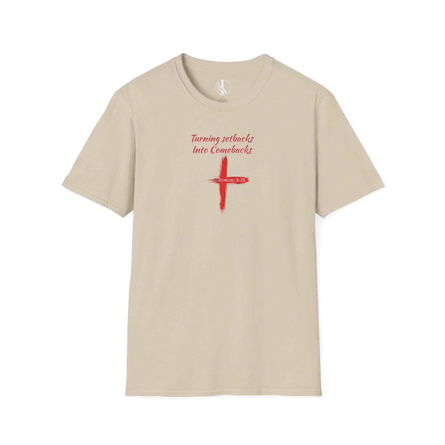 Inspirational Unisex Softstyle T-Shirt - 'Turning Setbacks into Comebacks'