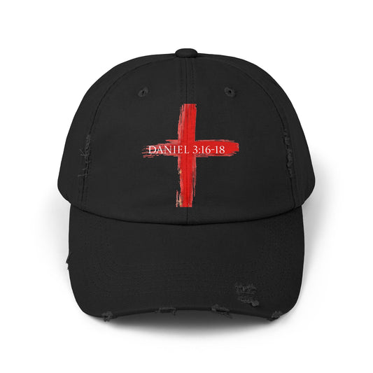 Distressed Cross Cap - Trendy Unisex Hat, Fashion Accessory, Casual Wear, Gift for Him/Her, Everyday Style