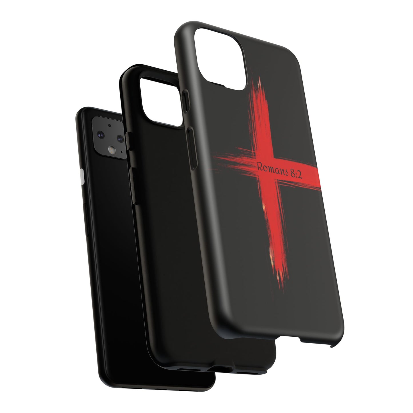 Christianity-Inspired Tough Phone Case, Gift for Brother or Sister, Stylish Religious Phone Cover, Cross Design, Romans 8:2, Unique [...]