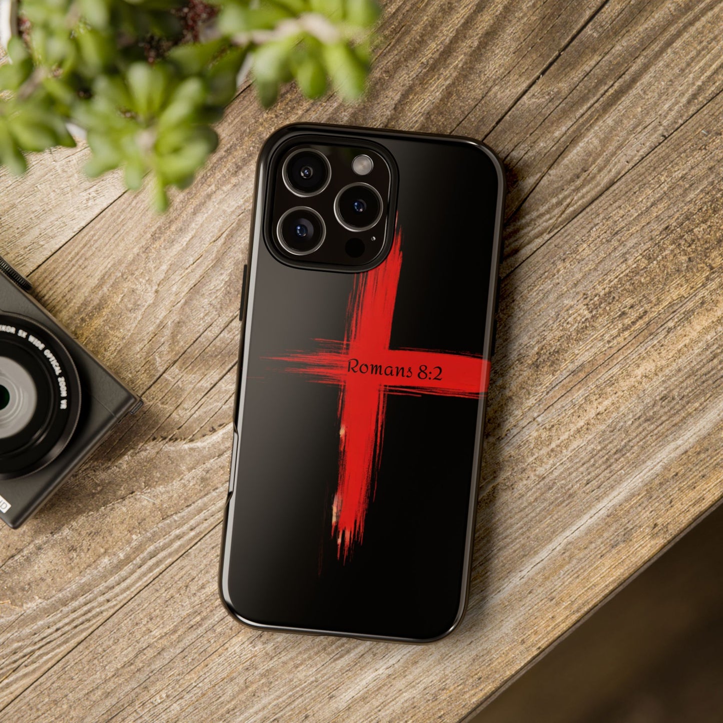 Christianity-Inspired Tough Phone Case, Gift for Brother or Sister, Stylish Religious Phone Cover, Cross Design, Romans 8:2, Unique [...]