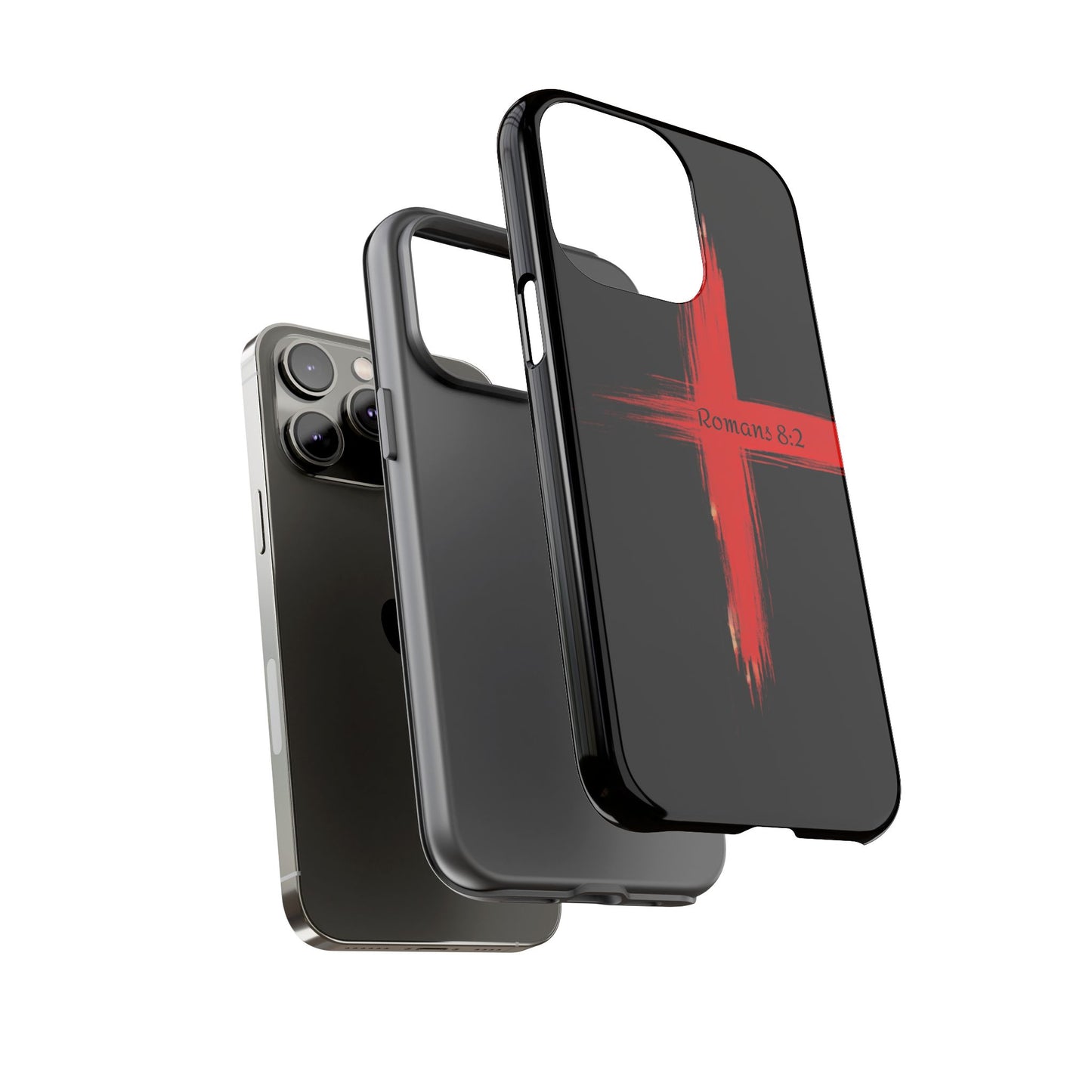 Christianity-Inspired Tough Phone Case, Gift for Brother or Sister, Stylish Religious Phone Cover, Cross Design, Romans 8:2, Unique [...]