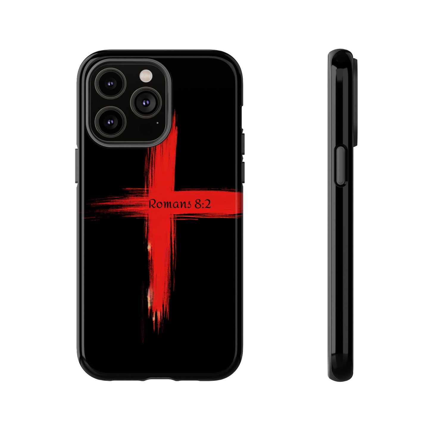 Christianity-Inspired Tough Phone Case, Gift for Brother or Sister, Stylish Religious Phone Cover, Cross Design, Romans 8:2, Unique [...]
