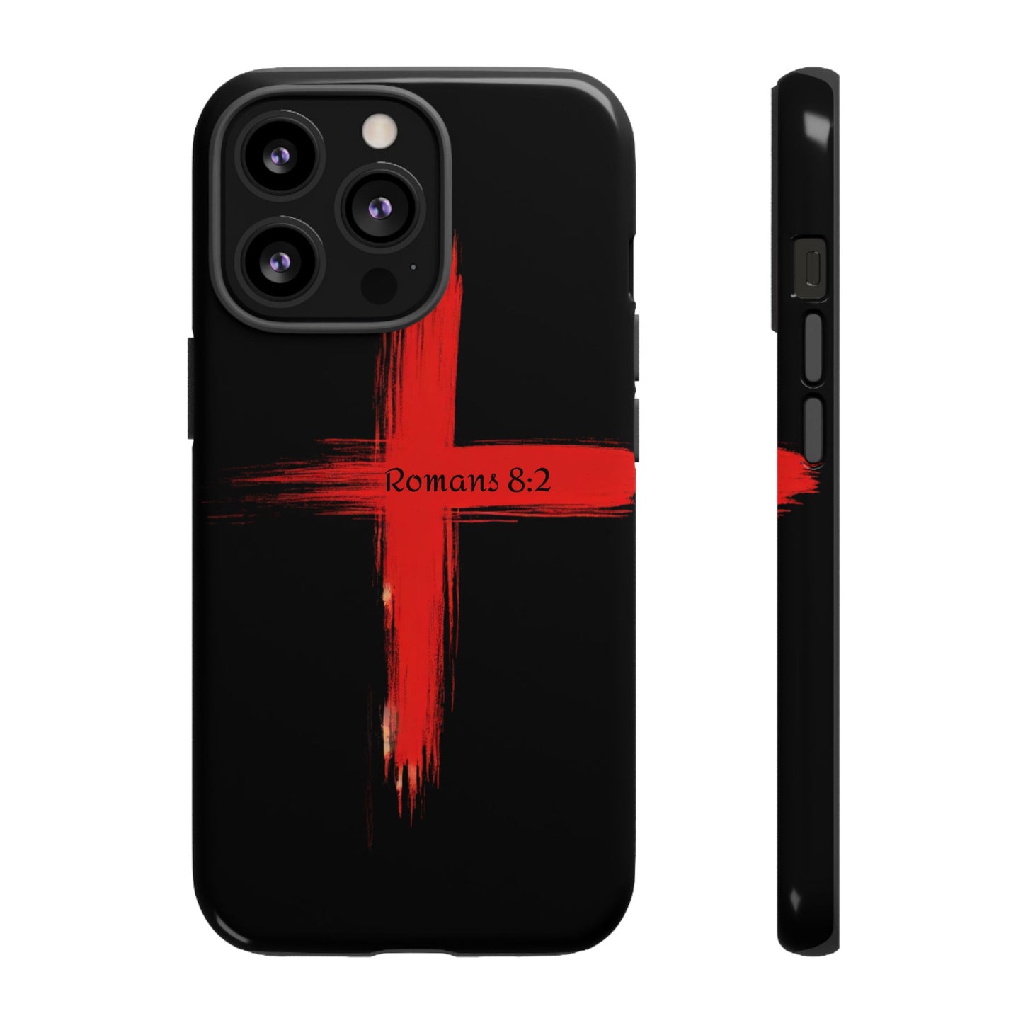 Christianity-Inspired Tough Phone Case, Gift for Brother or Sister, Stylish Religious Phone Cover, Cross Design, Romans 8:2, Unique [...]