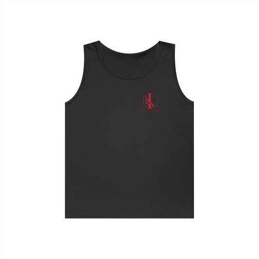 Heavy Cotton Tank Top - Casual Summer Wear with 'Conquer Everything' Design