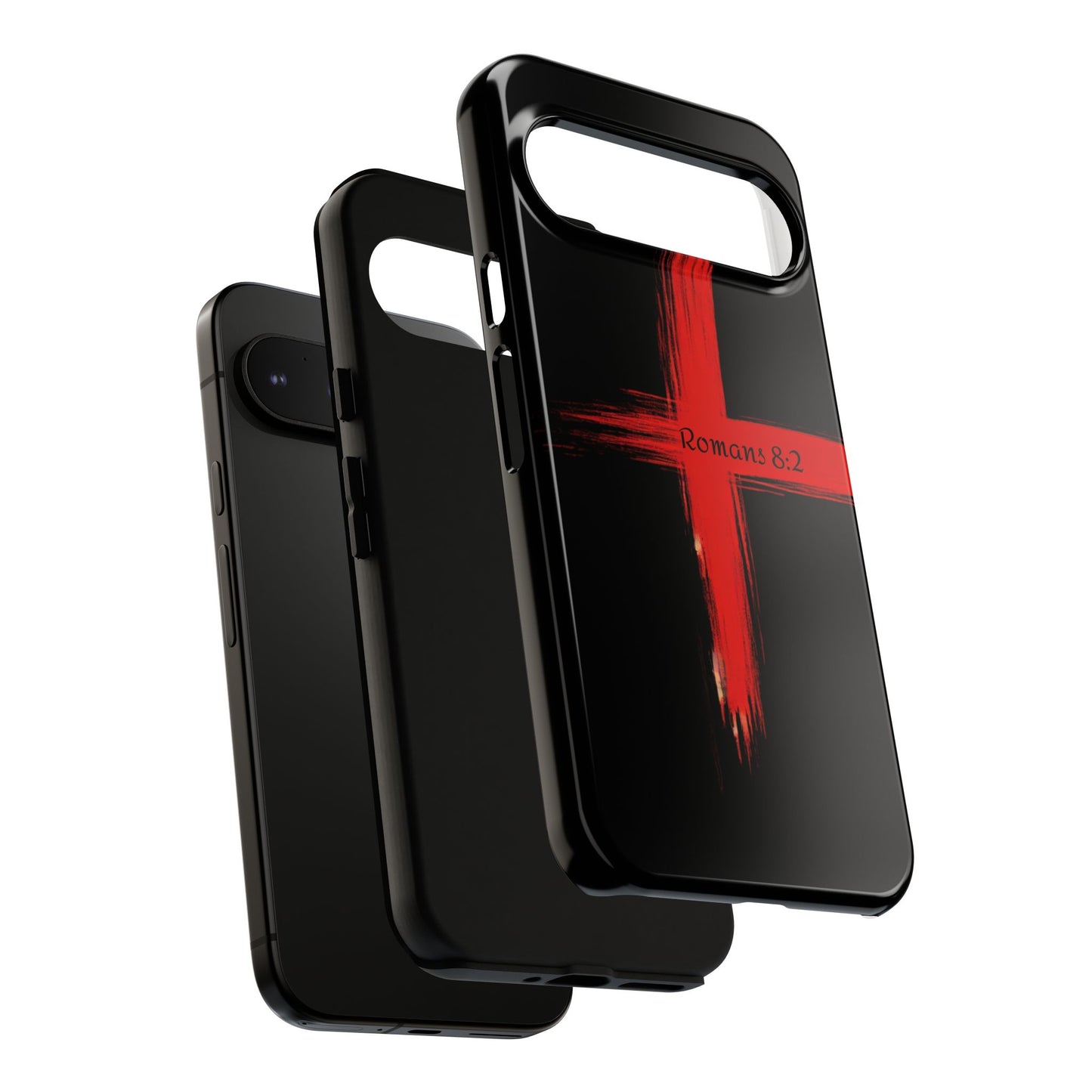 Christianity-Inspired Tough Phone Case, Gift for Brother or Sister, Stylish Religious Phone Cover, Cross Design, Romans 8:2, Unique [...]