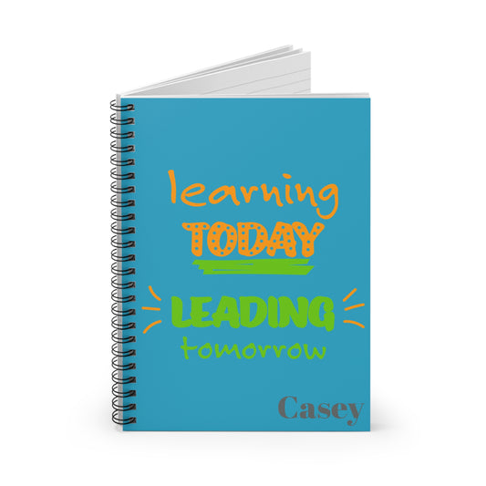 Colorful Inspirational Spiral Notebook - Learning Today, Leading Tomorrow, Perfect for Students, Journaling, Gifts, School Supplies, [...]