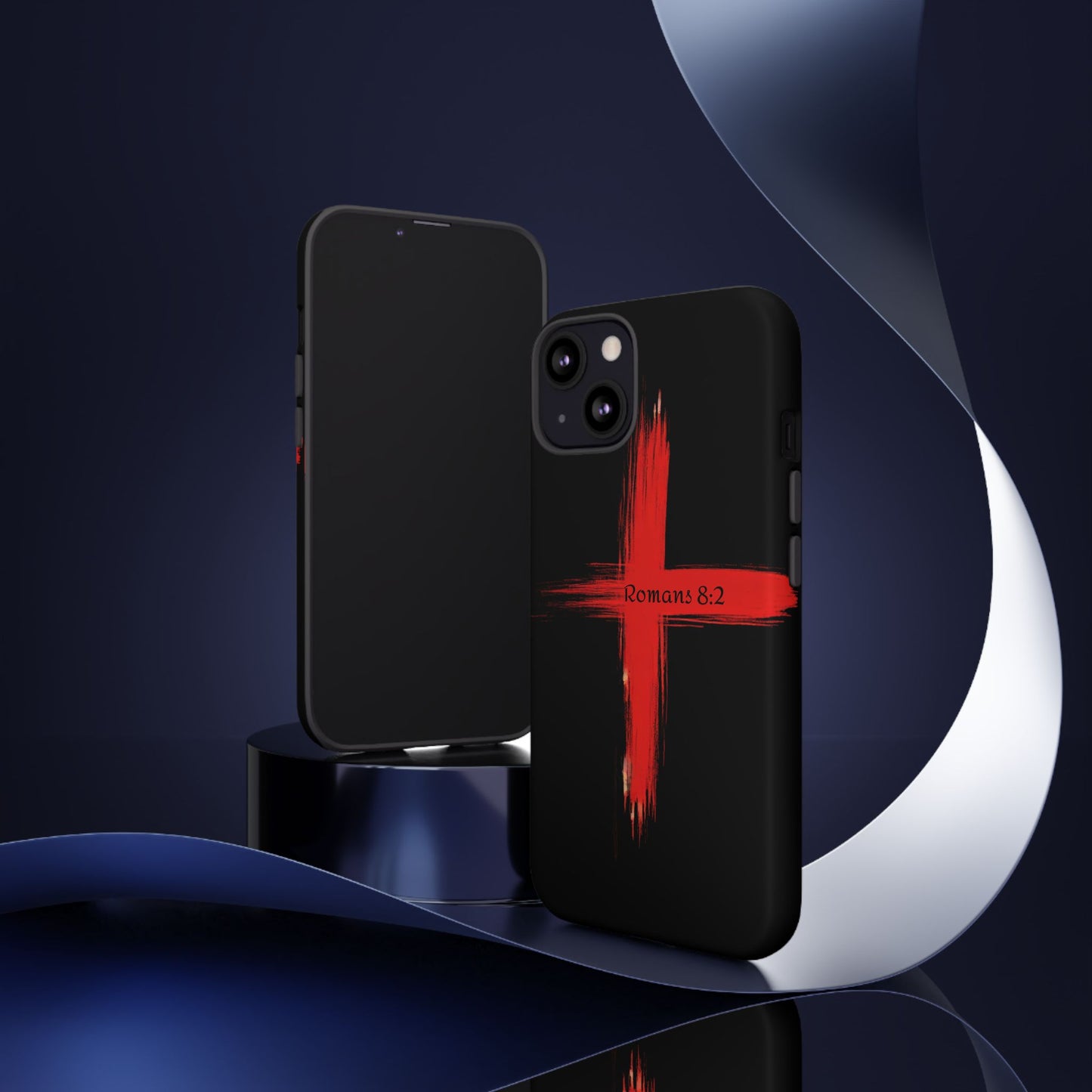 Christianity-Inspired Tough Phone Case, Gift for Brother or Sister, Stylish Religious Phone Cover, Cross Design, Romans 8:2, Unique [...]