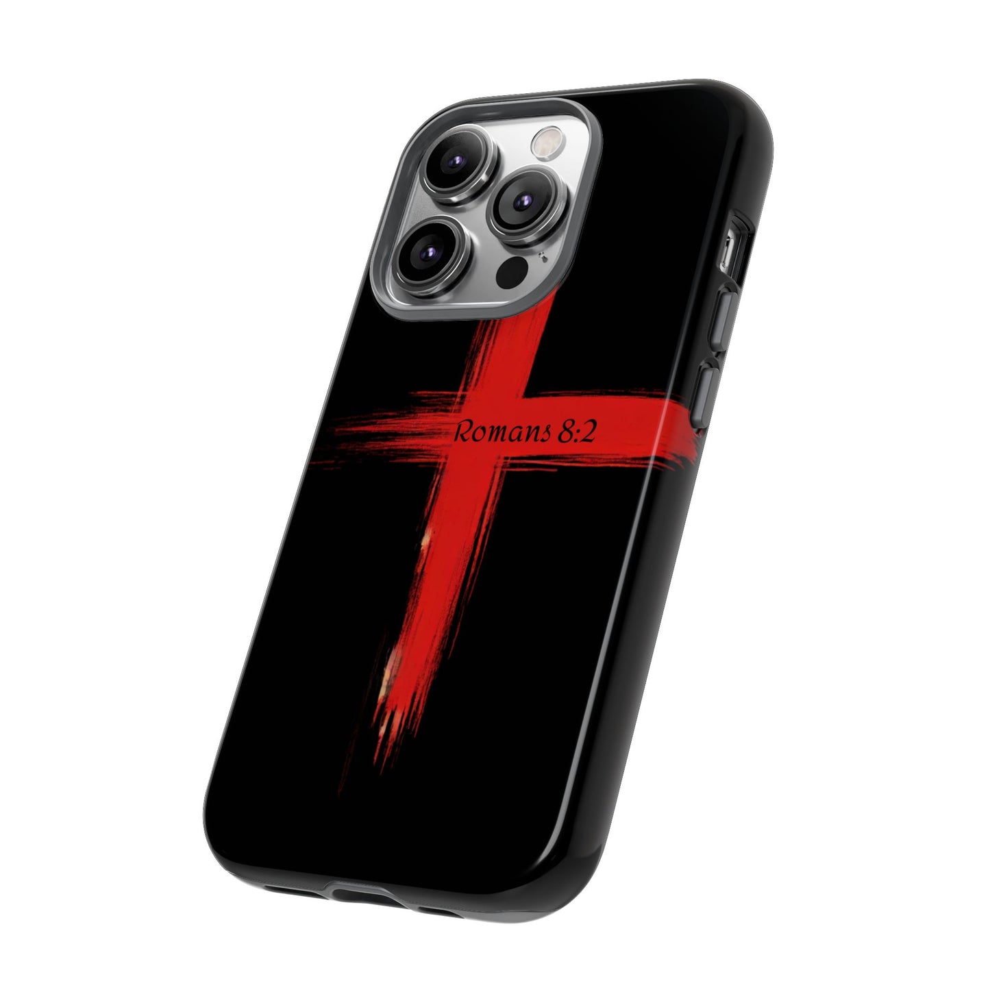 Christianity-Inspired Tough Phone Case, Gift for Brother or Sister, Stylish Religious Phone Cover, Cross Design, Romans 8:2, Unique [...]
