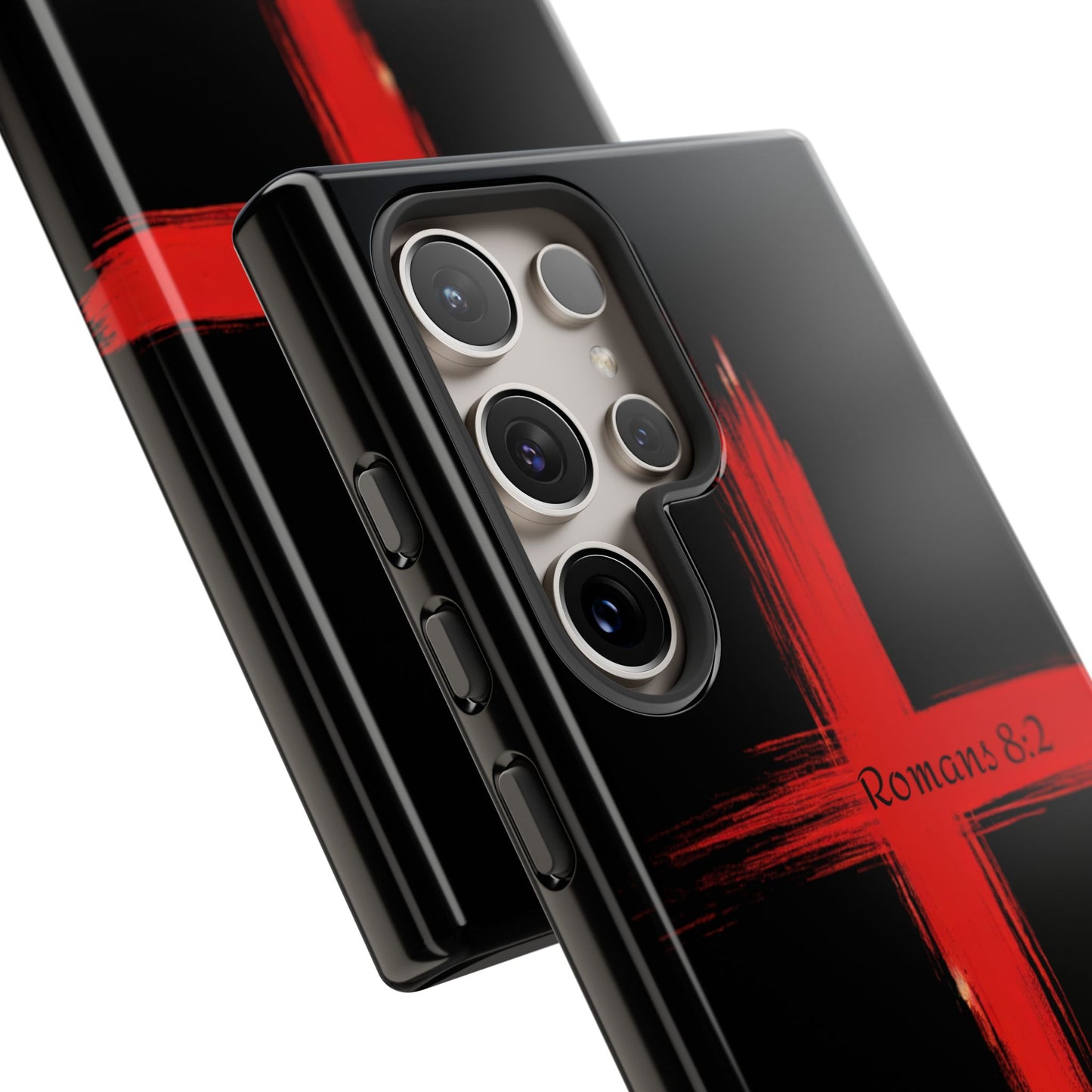 Christianity-Inspired Tough Phone Case, Gift for Brother or Sister, Stylish Religious Phone Cover, Cross Design, Romans 8:2, Unique [...]