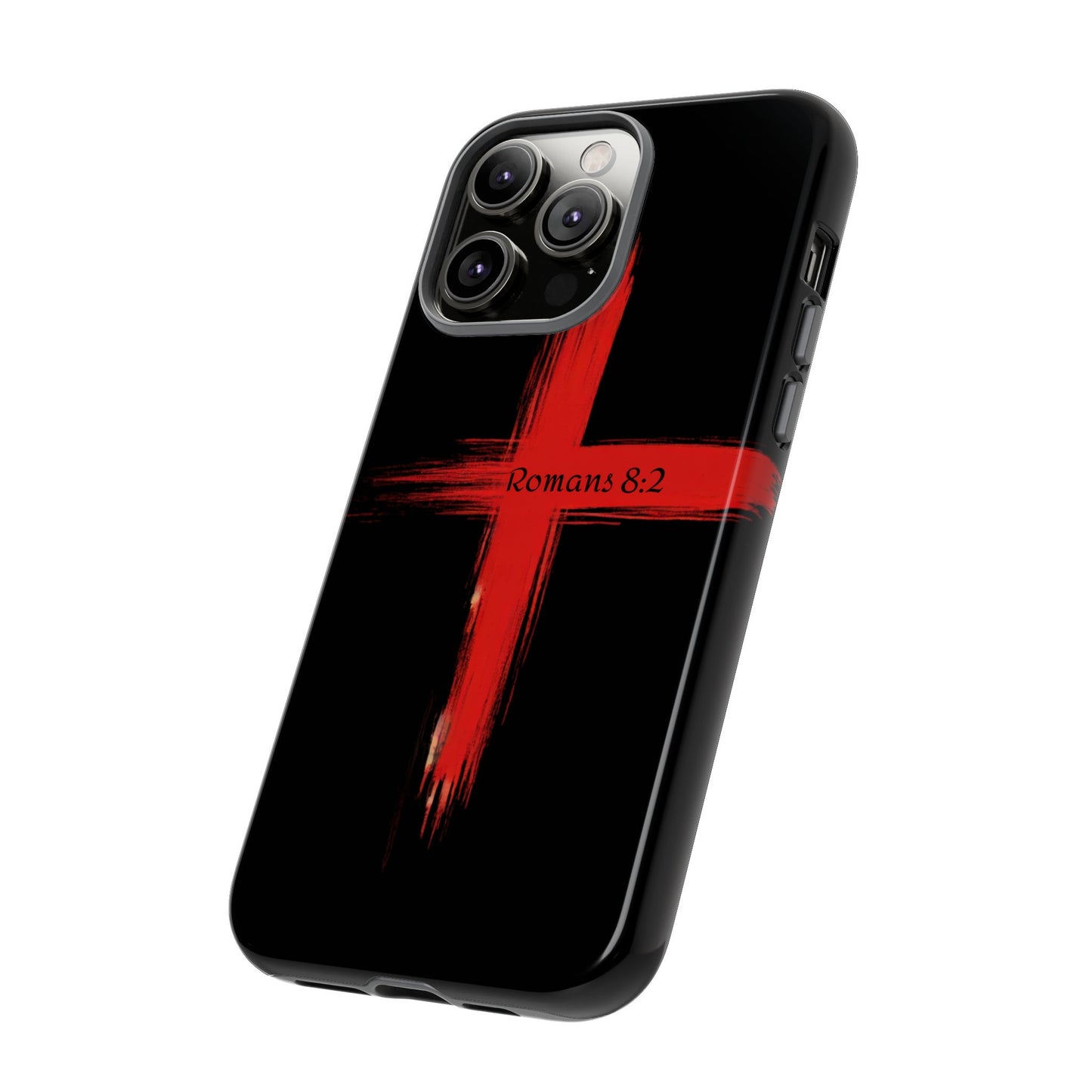 Christianity-Inspired Tough Phone Case, Gift for Brother or Sister, Stylish Religious Phone Cover, Cross Design, Romans 8:2, Unique [...]