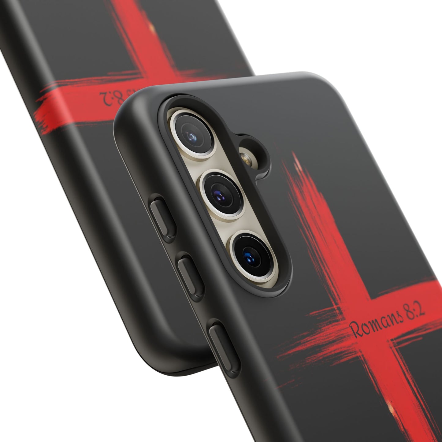 Christianity-Inspired Tough Phone Case, Gift for Brother or Sister, Stylish Religious Phone Cover, Cross Design, Romans 8:2, Unique [...]