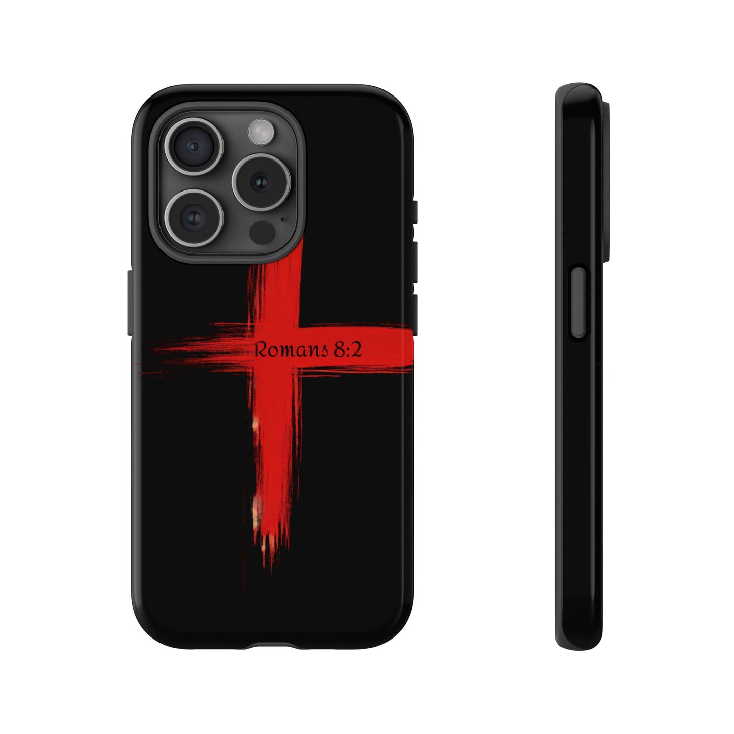 Christianity-Inspired Tough Phone Case, Gift for Brother or Sister, Stylish Religious Phone Cover, Cross Design, Romans 8:2, Unique [...]