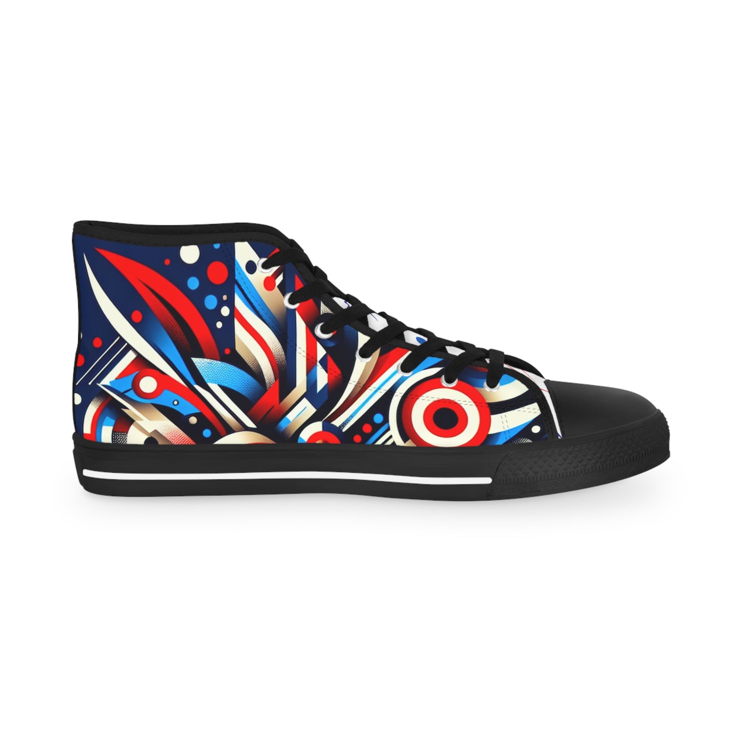 Vibrant Men's High Top Sneakers | Stylish Footwear for Casual Outings, Festivals, Holidays, Gift Ideas, Comfortable Everyday Wear