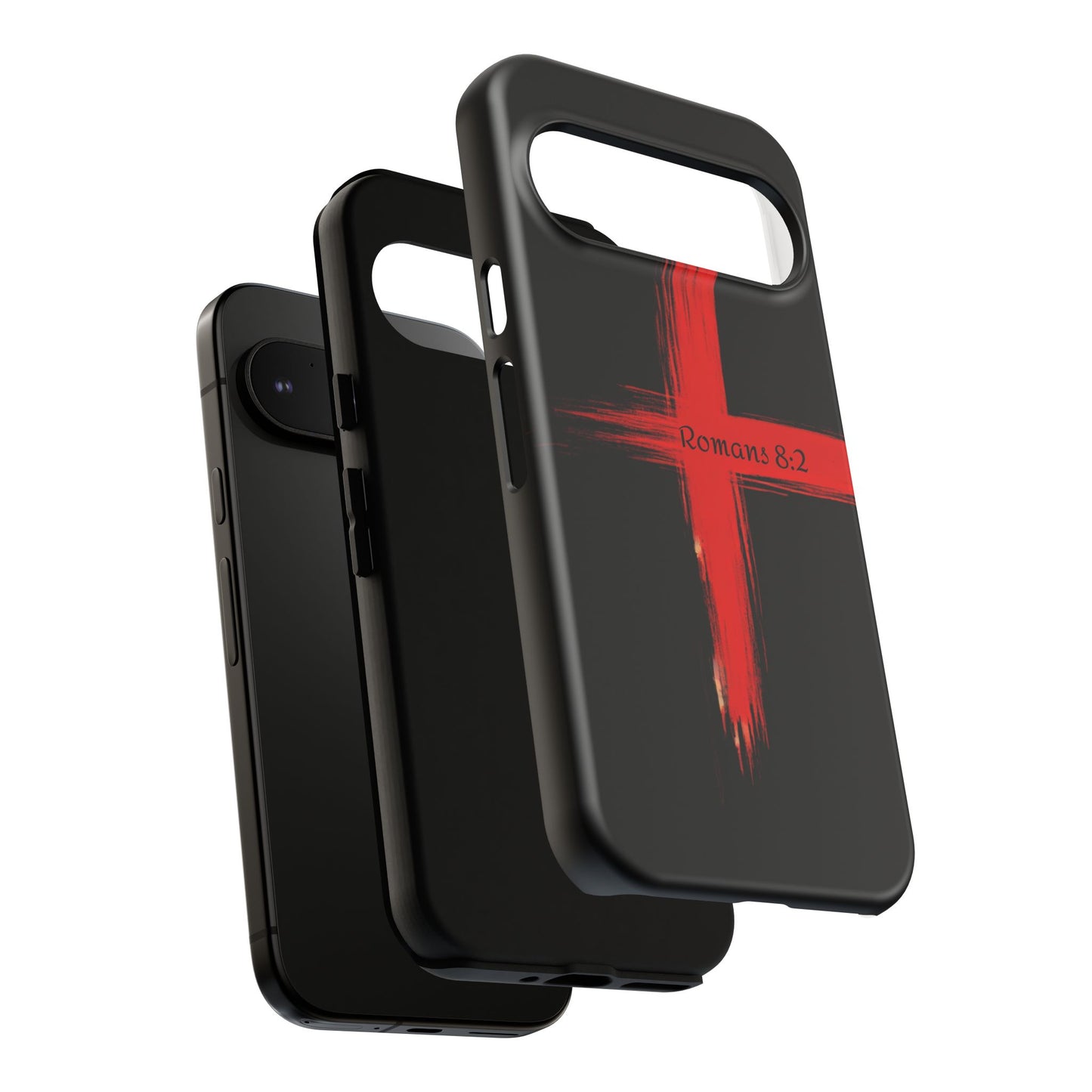 Christianity-Inspired Tough Phone Case, Gift for Brother or Sister, Stylish Religious Phone Cover, Cross Design, Romans 8:2, Unique [...]