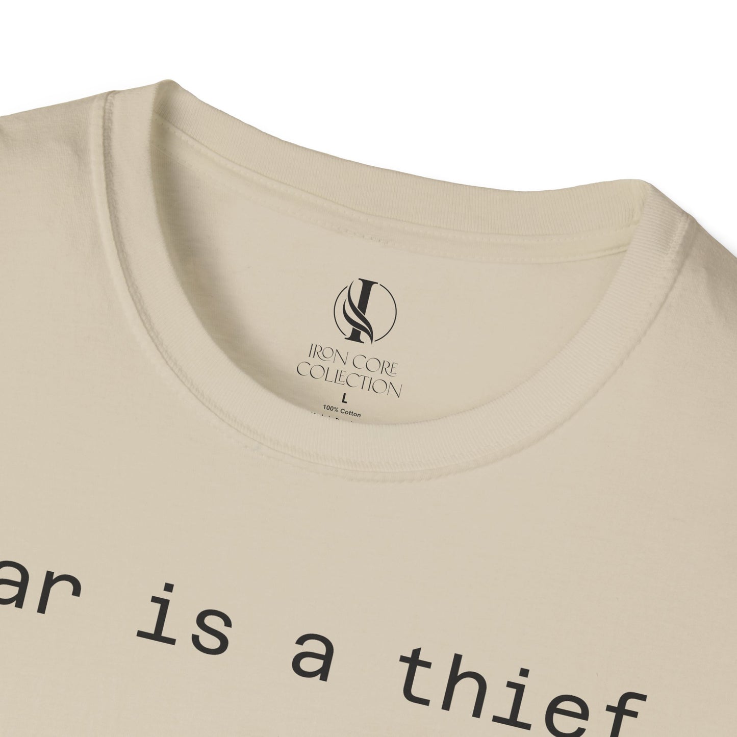 'Fear is a Thief' Graphic Tee-Inspirational Unisex T-Shirt -