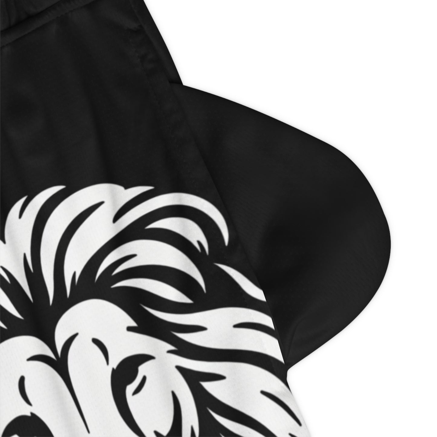 Basketball Rib Shorts with Lion Design, Sportswear, Workout shorts, Casual wear, Active lifestyle, Gift for athletes