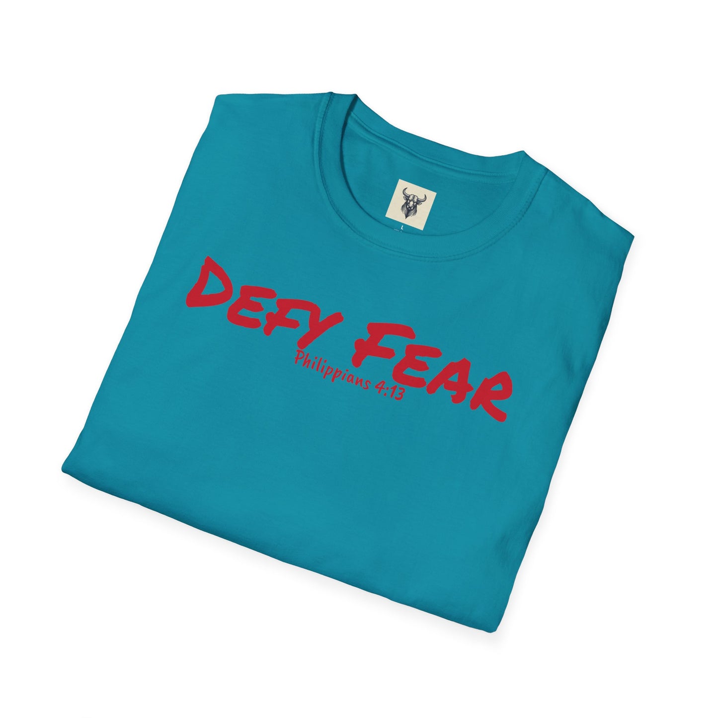 Inspirational Unisex Softstyle T-Shirt - "Defy Fear" Design