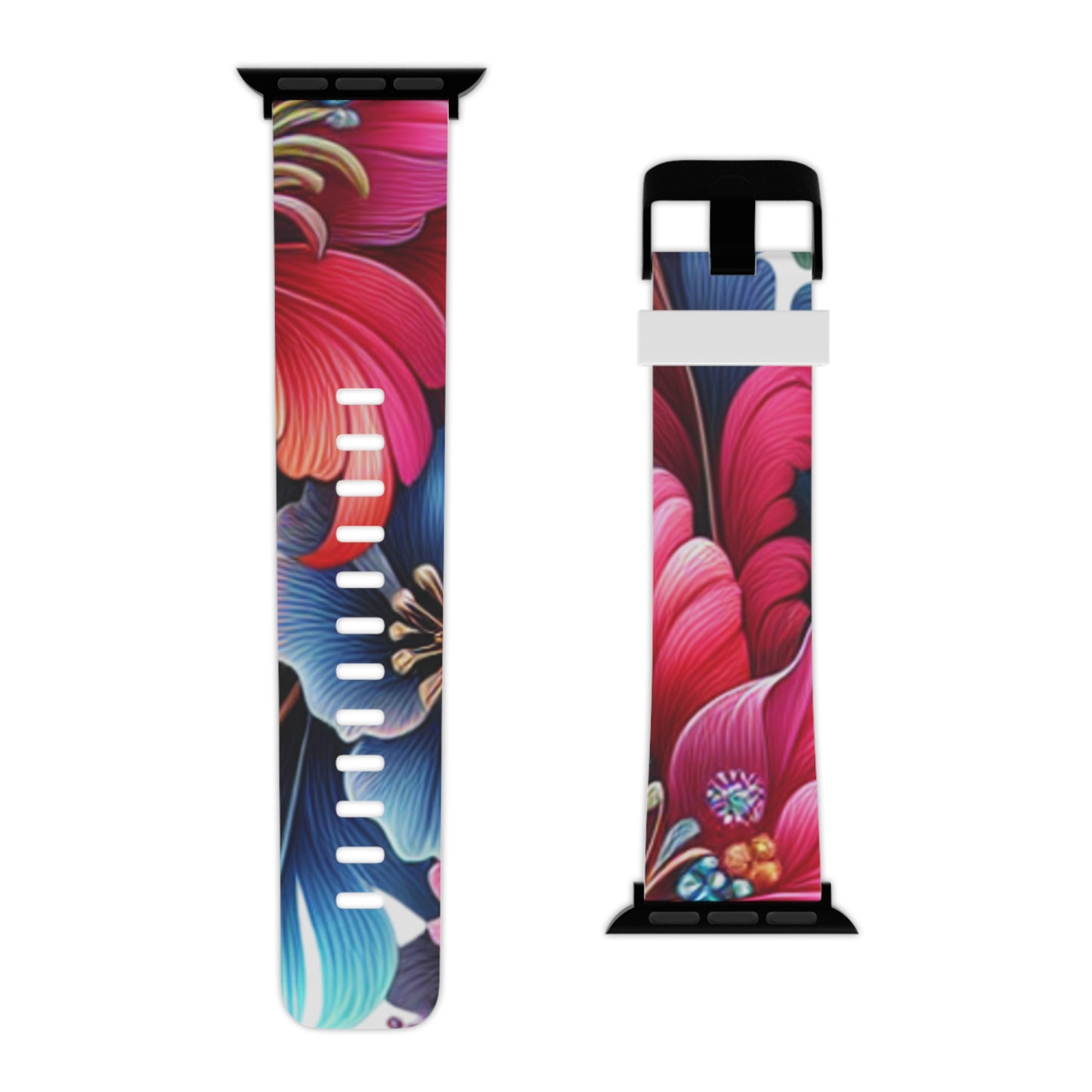 Floral Watch Band for Apple Watch | Vibrant Design, Women’s Accessory, Gift Idea for Her, Fitness Tracker Bracelet, Spring Style