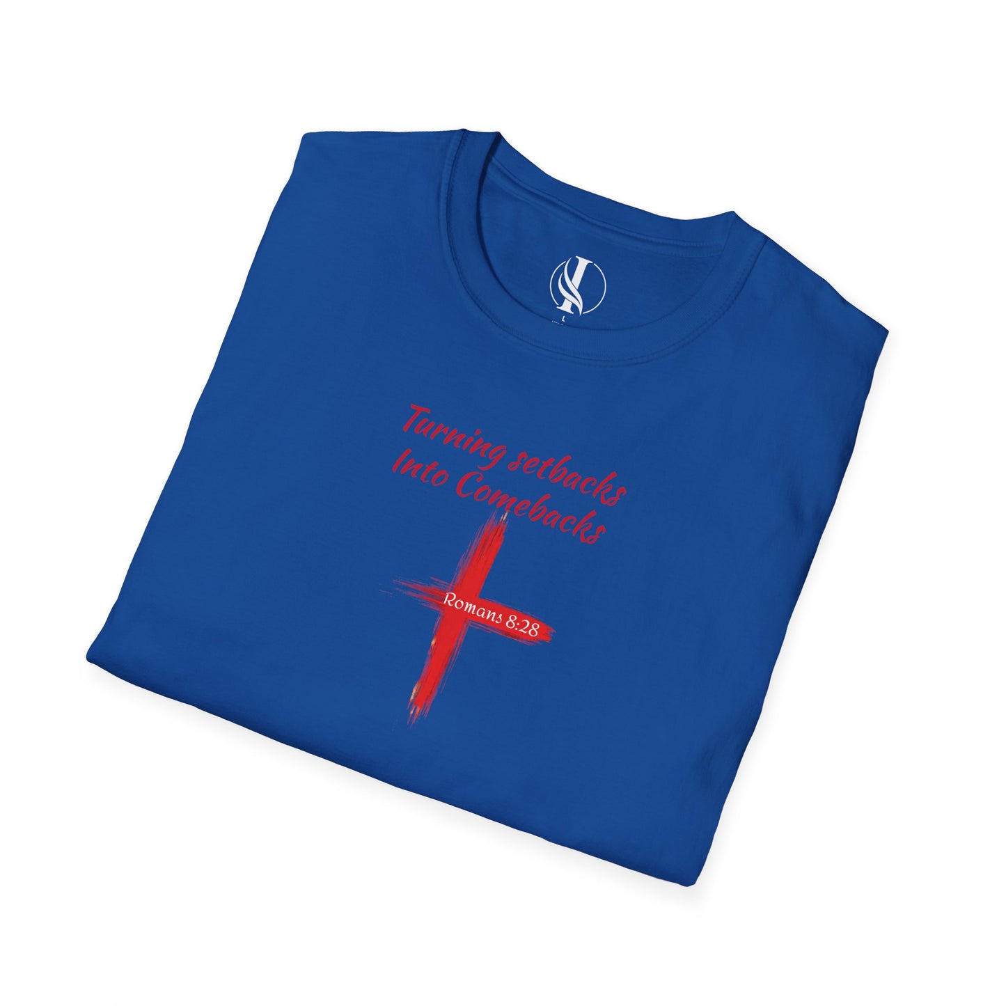 Inspirational Unisex Softstyle T-Shirt - 'Turning Setbacks into Comebacks'