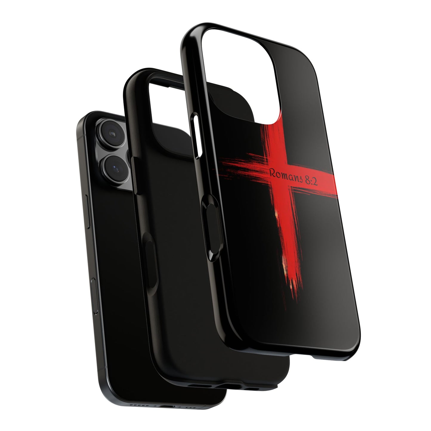 Christianity-Inspired Tough Phone Case, Gift for Brother or Sister, Stylish Religious Phone Cover, Cross Design, Romans 8:2, Unique [...]