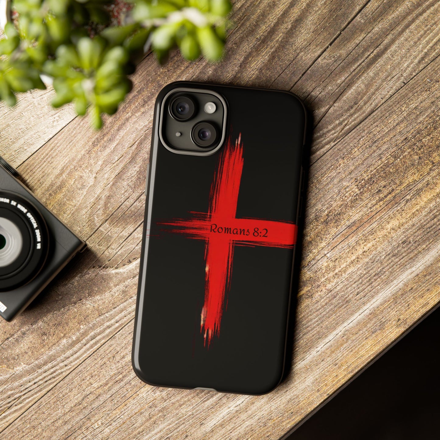 Christianity-Inspired Tough Phone Case, Gift for Brother or Sister, Stylish Religious Phone Cover, Cross Design, Romans 8:2, Unique [...]
