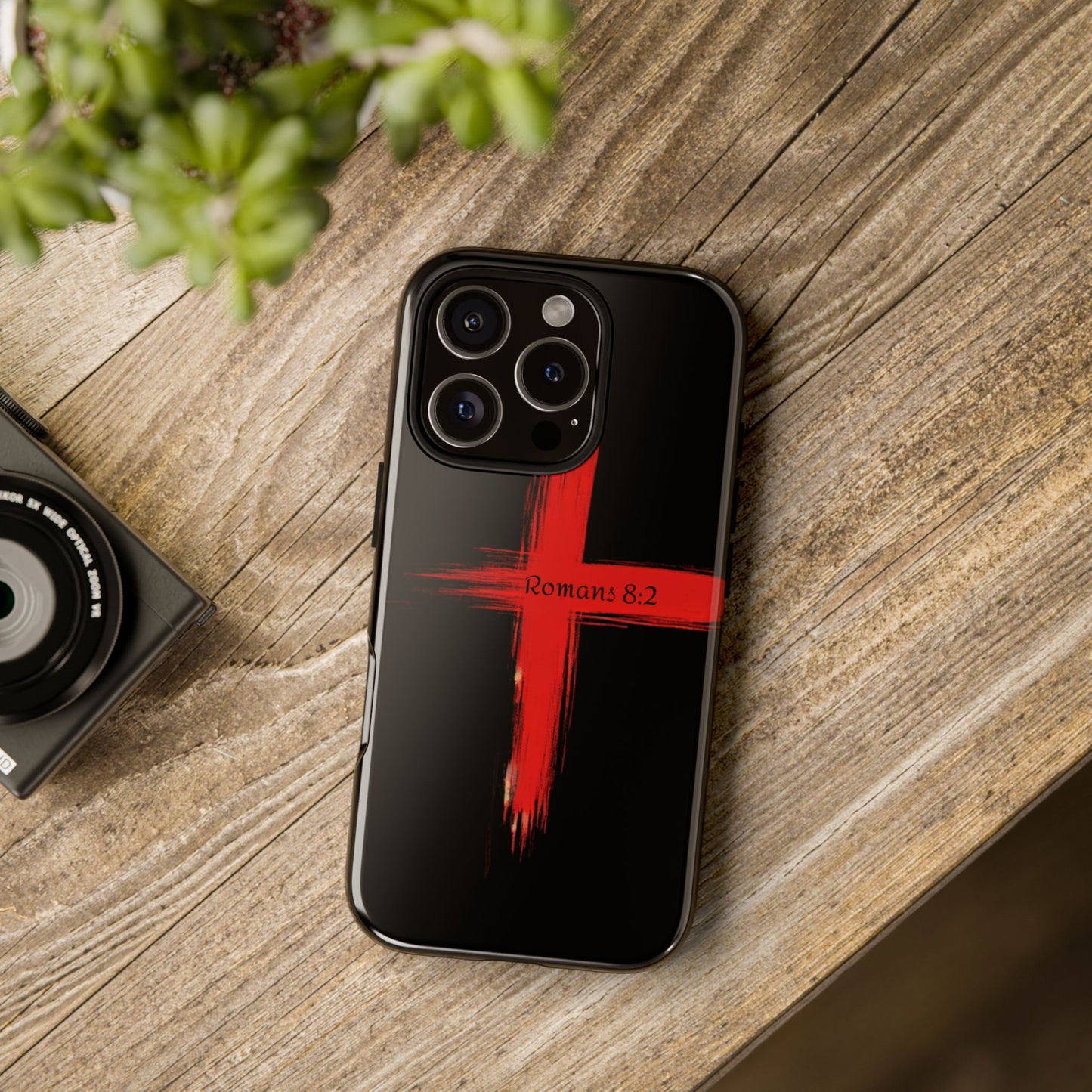 Christianity-Inspired Tough Phone Case, Gift for Brother or Sister, Stylish Religious Phone Cover, Cross Design, Romans 8:2, Unique [...]